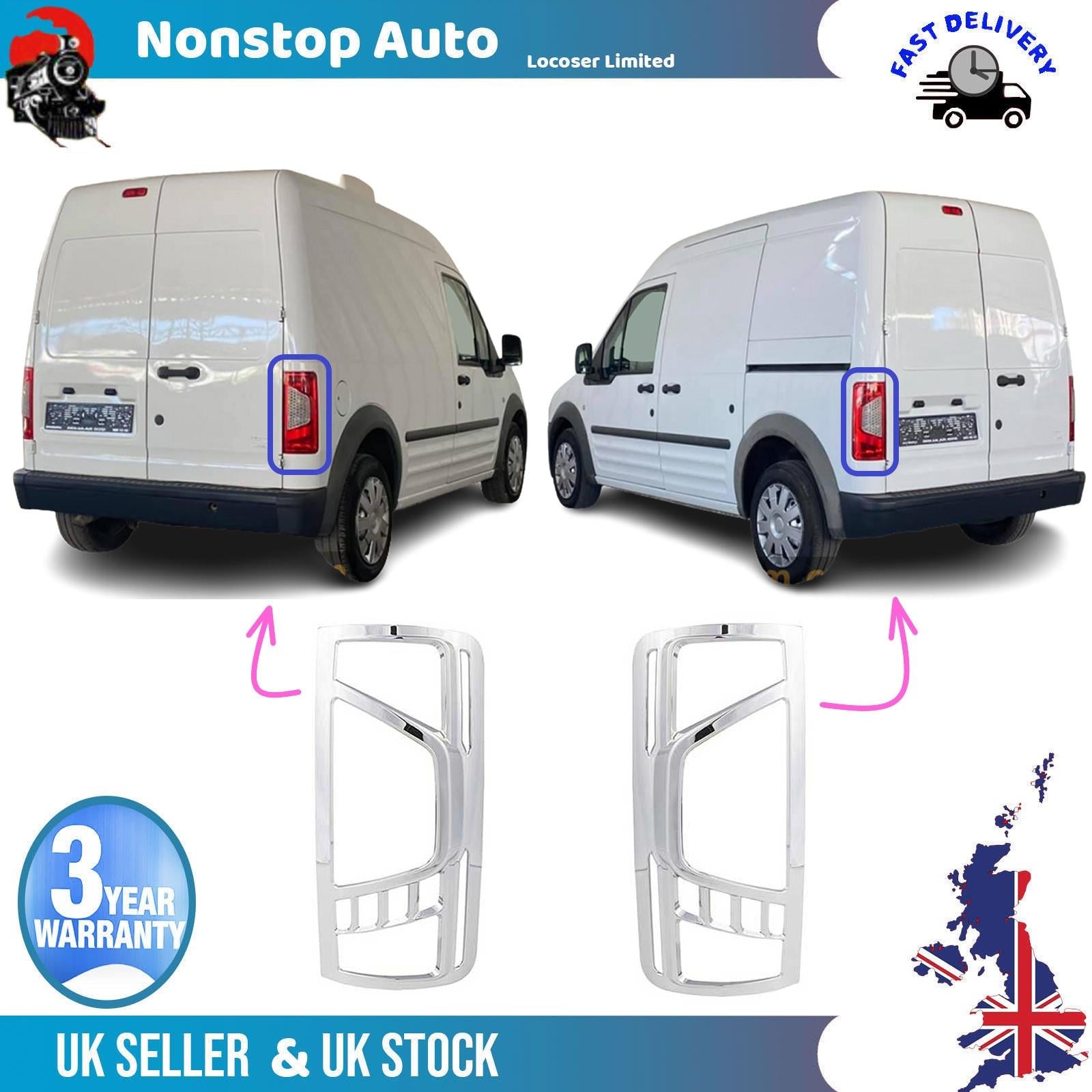 Tail Lights Covers Frame Trim Chrome Rear Left and Right for FORD Connect 09-14