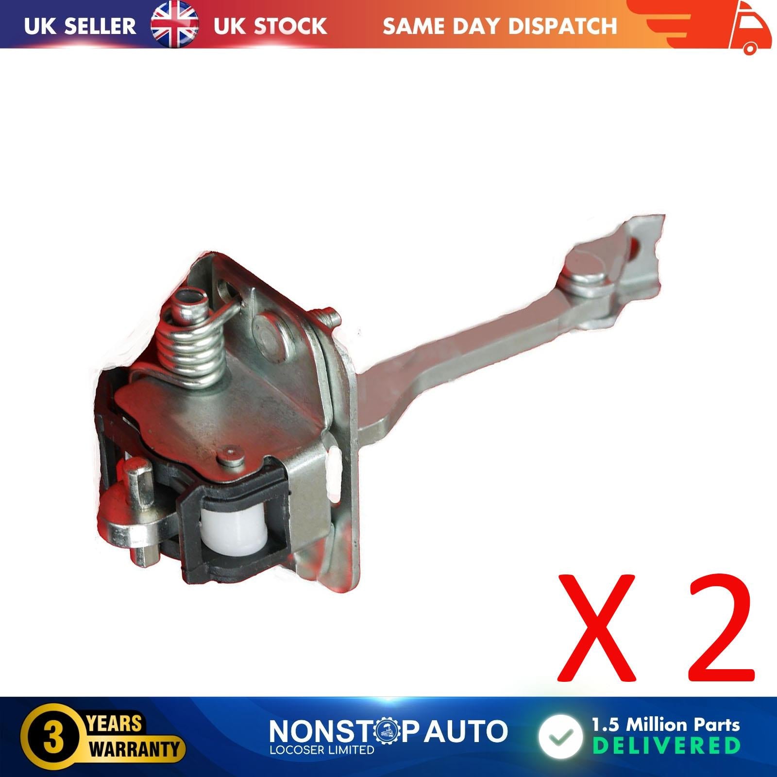 2 X Rear Door Hinge Stop Check Strap Limitery Right and Left Side Fits CITROEN DS5  PEUGEOT 3008  5008 I  II  9181Q1