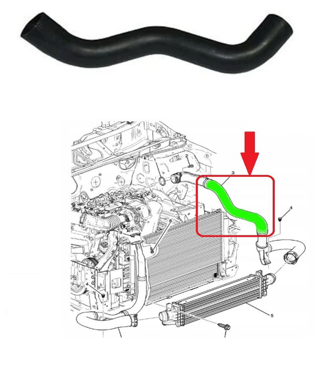 TURBO INTERCOOLER HOSE PIPE FOR CHEVROLET AVEO 1.3 D  95182748