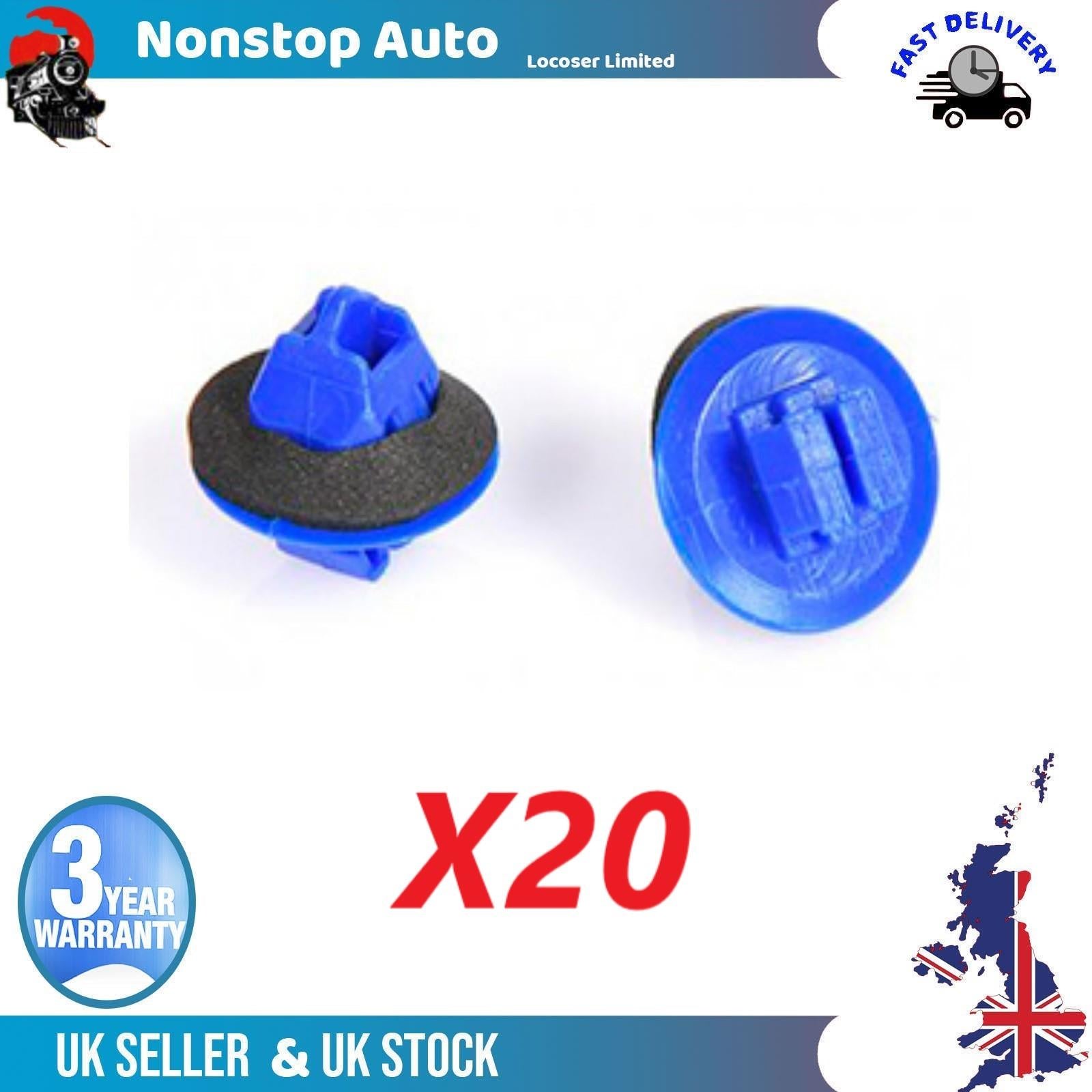 20X Door Side Moulding Wheel Arch Flare Trim Clips For TOYOTA 75495-35010