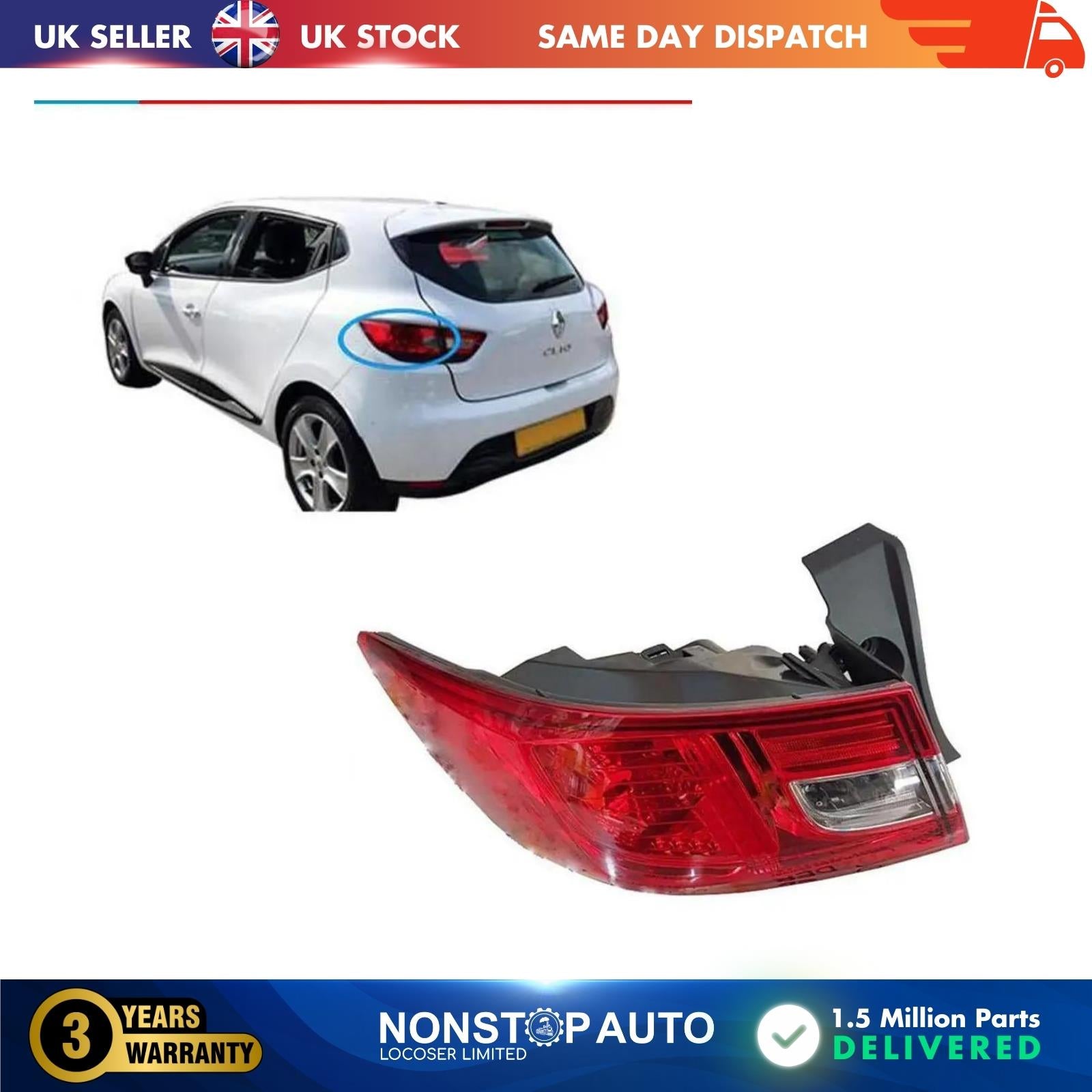 Rear Tail Light Lamp Left Side FOR Renault Clio MK4 265554091R