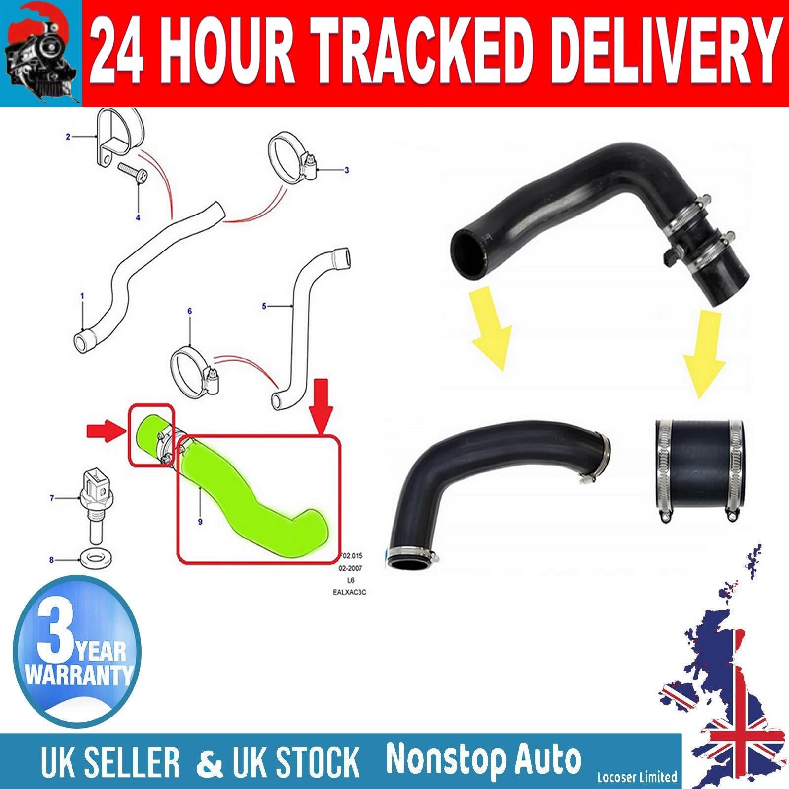 TURBO INTERCOOLER  HOSE Small Large Pipe For LAND ROVER FREELANDER I 2.0 TD4  PNH500190