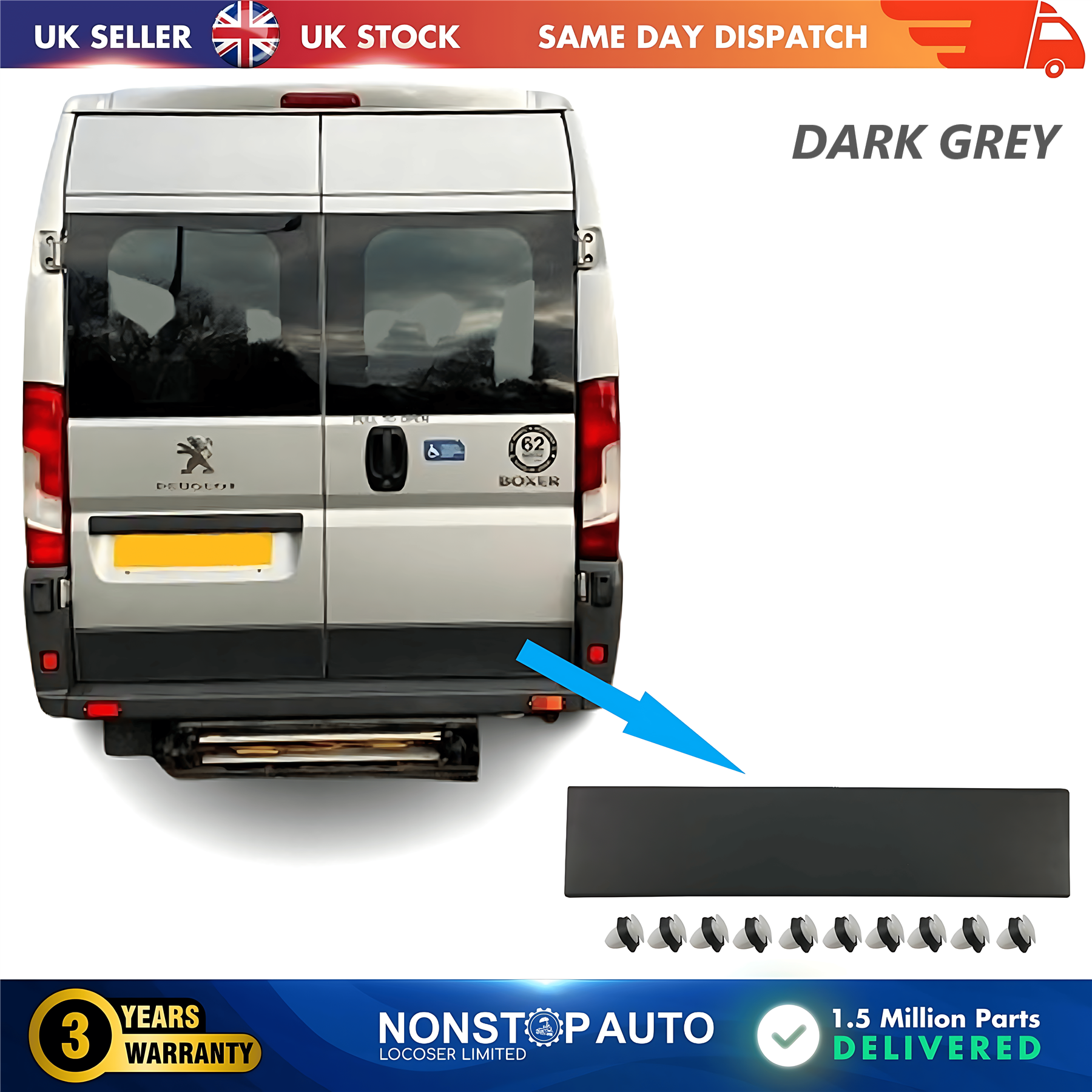 Door Moulding Panel Rear Right For CITROEN Relay PEUGEOT Boxer FIAT Ducato 2006 on 8546T3