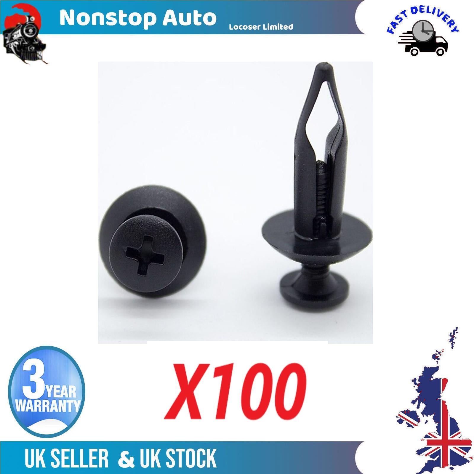 100X Bumper Radiator Grill Cover Trim Panel Retainer Fastener For VW Touareg