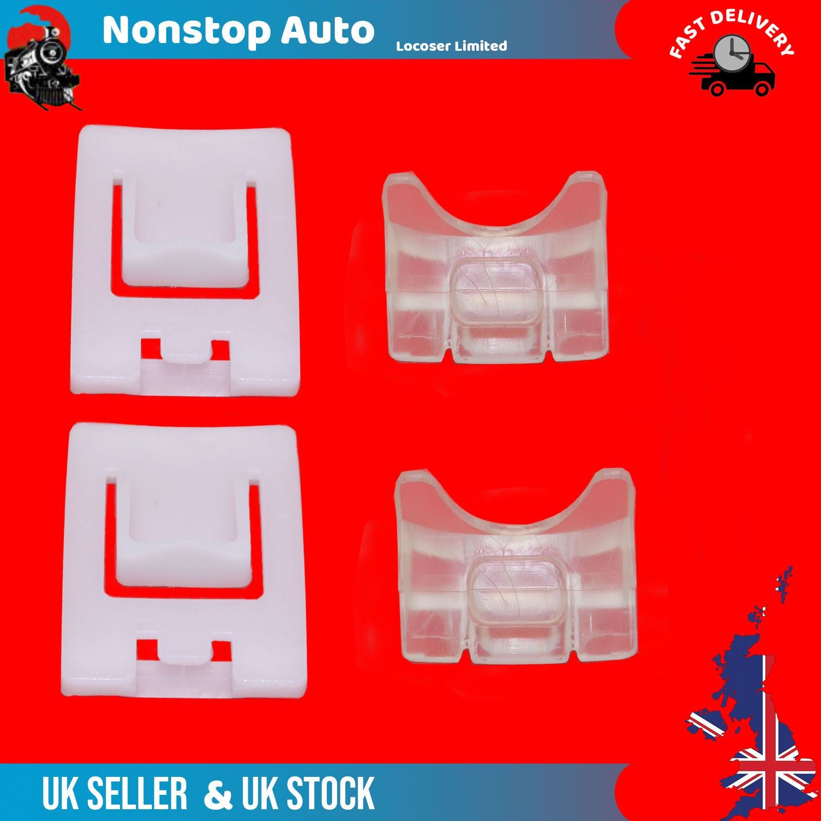 2X Seat Runner Guide Clips Fits AUDI A 80 90 100 SEAT Arosa Cordoba IbizaII Toledo I VW Golf I II III Jetta I II Lupo Passat