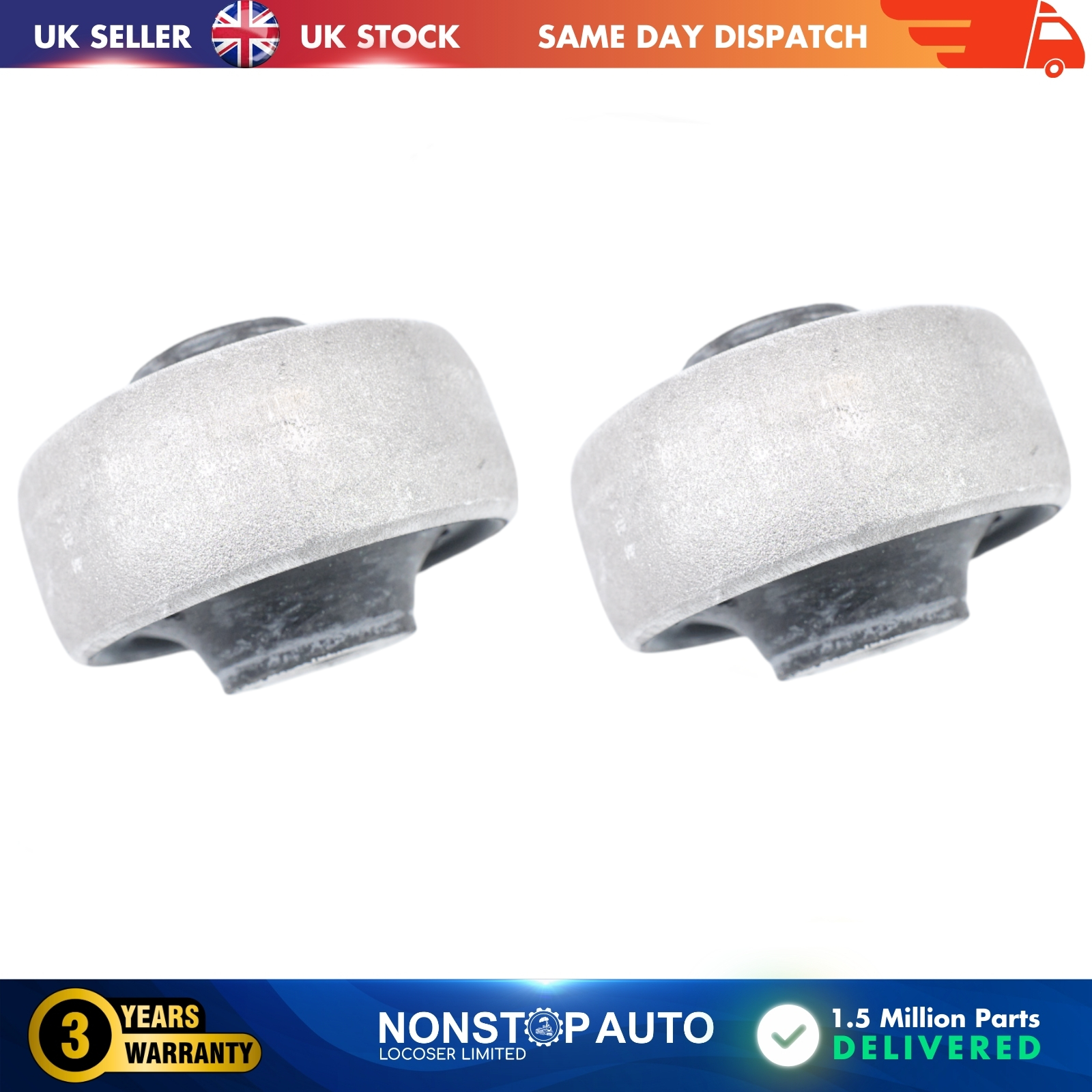 2X FRONT WISHBONE CONTROL ARM BUSHES PAIR FOR AUDI A1 A3 TT SEAT CORDOBA IBIZA III IV LEON Mii TOLEDO II IV SKODA CITIGO FABIA I II III OCTAVIA RAPID ROOMSTER VW BORA GOLF IV NEW BEETLE POLO IV V UP! 1J0407181