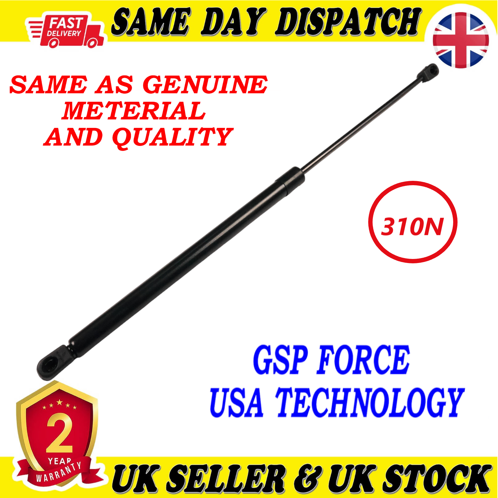 TAILGATE BOOT GAS STRUTS 310 Newton FOR VAUXHALL ASTRA H 1180405