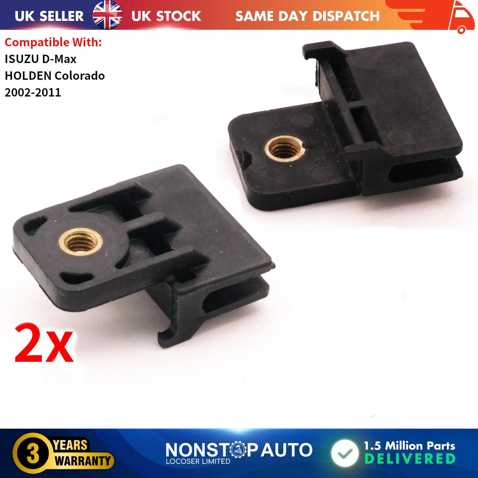 2x Door Glass Window Channel Guide Track Clip For ISUZU D Max Holden Colorado (S6301)