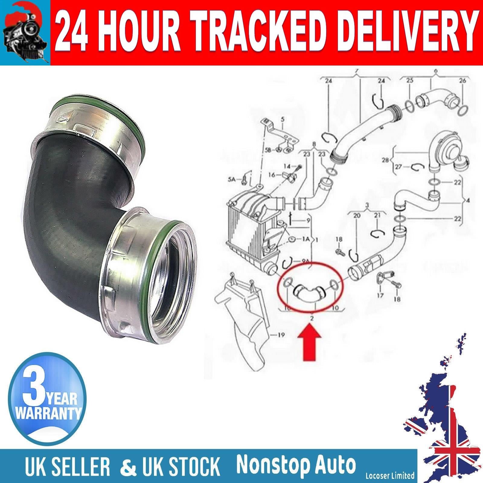 TURBO INTERCOOLER HOSE PIPE FOR  VW POLO 1.9 TDI SEAT CORDOBA IBIZA 1.9 TDI SKODA FABIA 1.9 TDI   6Q0145832C