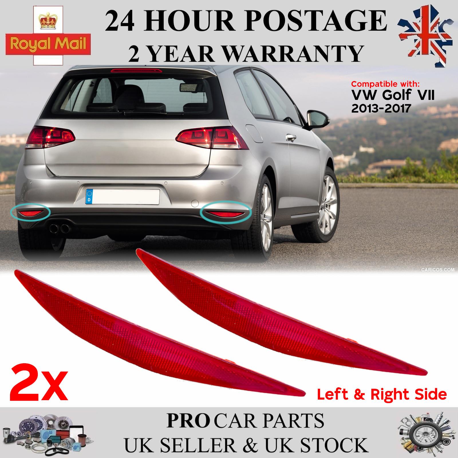 2x REAR BUMPER REFLECTOR LEFT & RIGHT FOR VW GOLF MK7 2013-2017 5G0945106 5G0945105