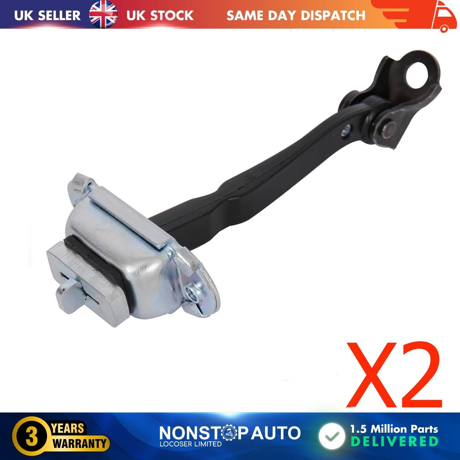 2X Door Hinge Check Strap Front Left and Right Side For RENAULT Kadjar