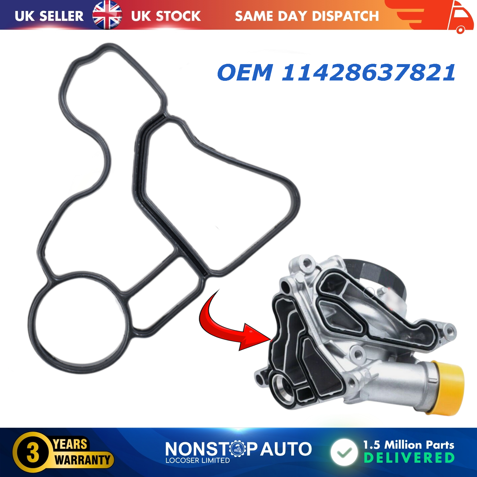 Oil Filter Housing Gasket For BMW 1 2 3 4 5 6 7 X1 X3 X4 X5 X6 Z4 11428637821