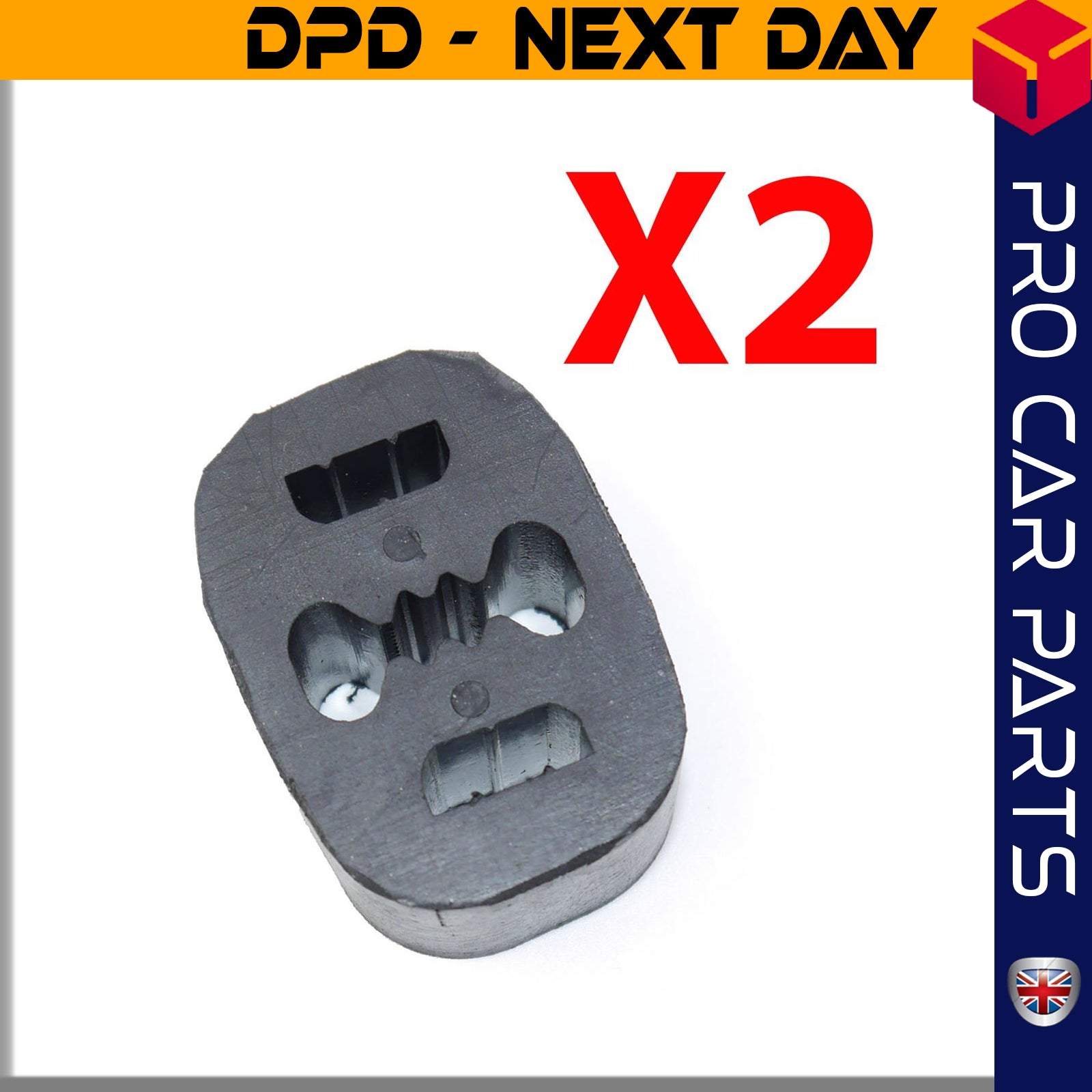 2 X EXHAUST PIPE SUPPORT PAD FITS ALFA ROMEO 155 FIAT Uno Tipo LANCIA Y10 SEAT Ibiza Malaga Marbella 7508963