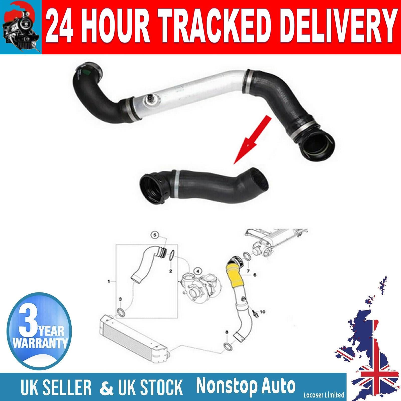 TURBO INTERCOOLER HOSE PIPE SMALL FOR BMW  E83 X3 2.0D 11613450222, 11613405535