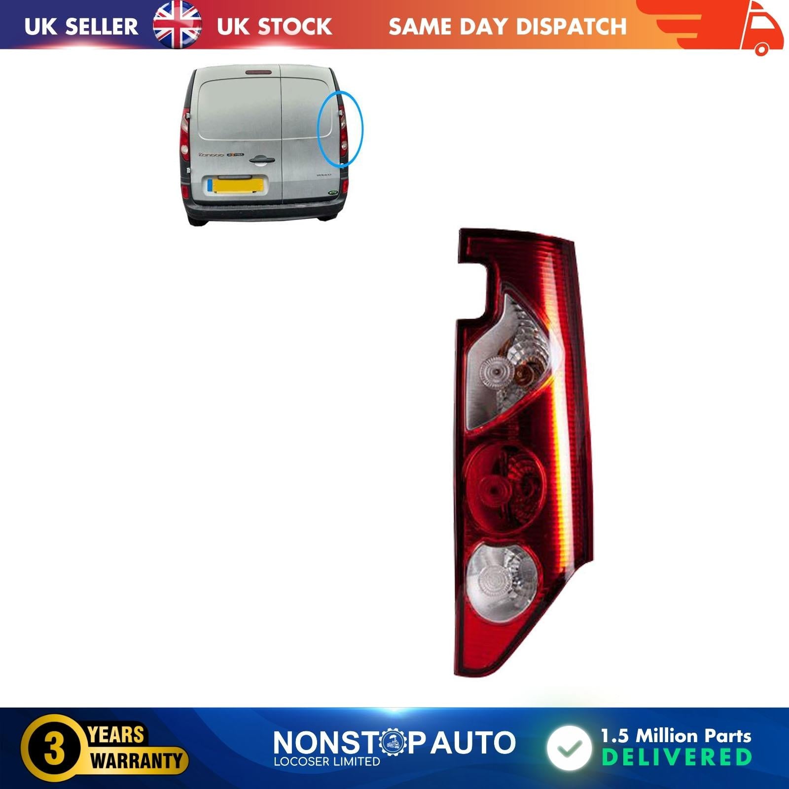 Tail Light Lamp Right Side Fits RENAULT Kangoo