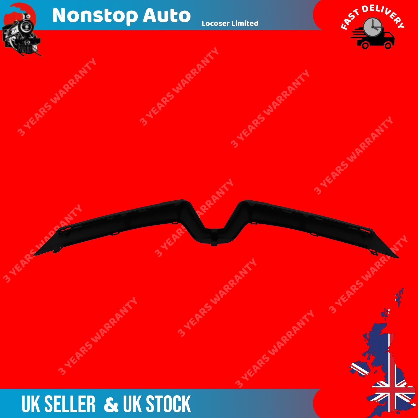 FRONT BUMPER AIR GRILL MOULDING CENTRE SECTION PAINTABLE FITS RENAULT CLIO MK4 620787878R