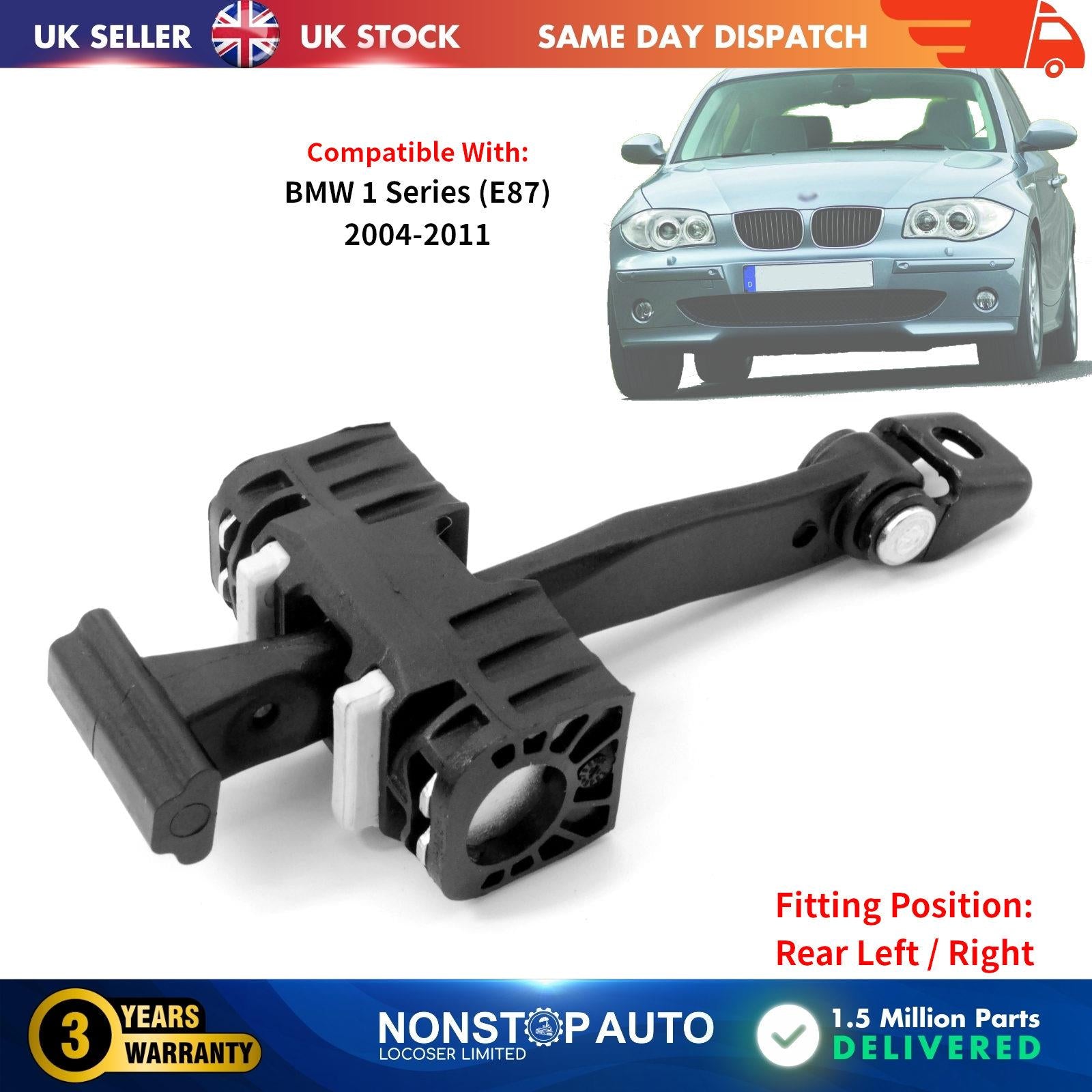 Rear Door Hinge Check Strap Stopper Left Right For BMW 1 Series E87 2004 - 2011 51227176810