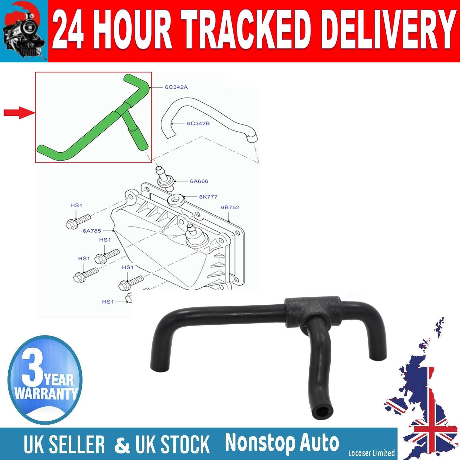 CRANKCASE VENTILATION HOSE FOR FORD Fiesta IV Focus I Puma MAZDA 121 III  96MF6C342DA