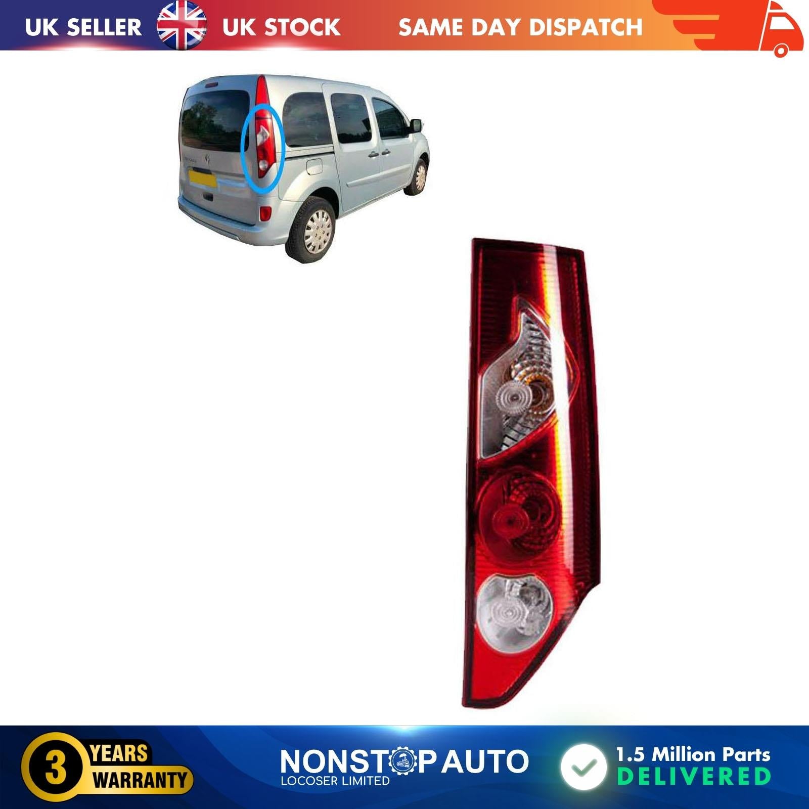 TAIL LIGHT LAMP RIGHT SIDE - 3770 FOR RENAULT KANGOO