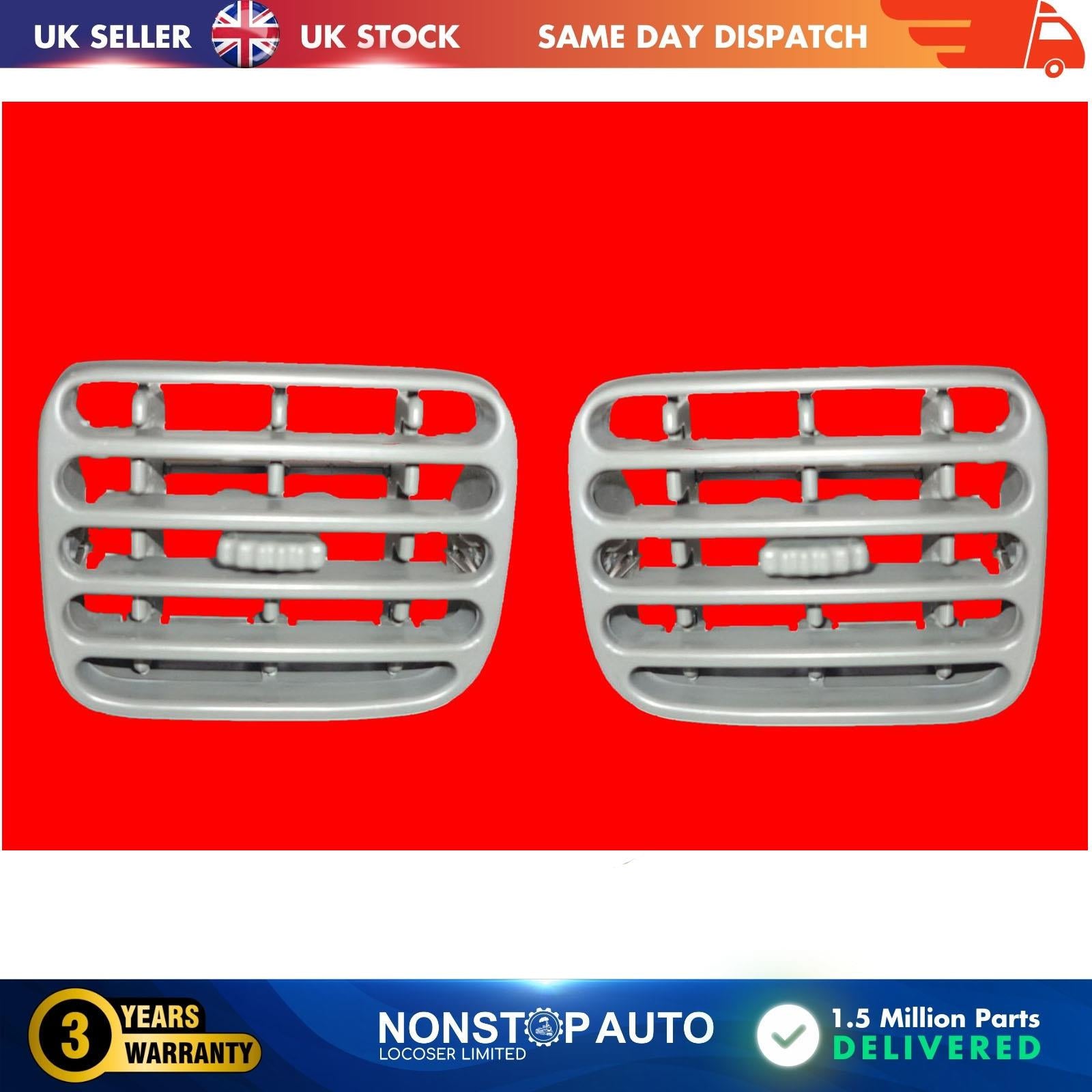 Air grill grey - air ventilation heater grill left & right FOR RENAULT Clio