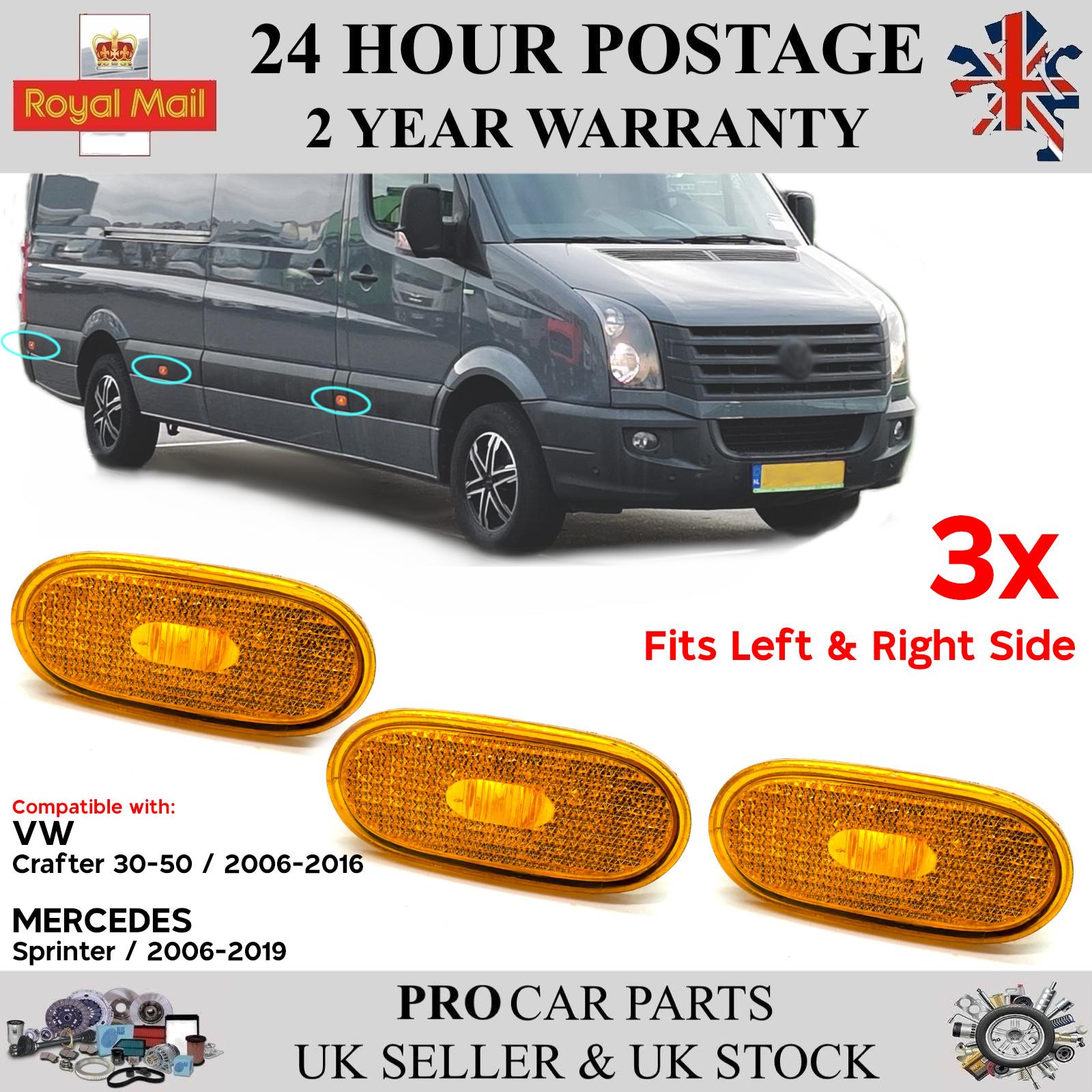 3x Side Marker Lens Lamp Fits VW Crafter Mercedes Sprinter 2E0945061C