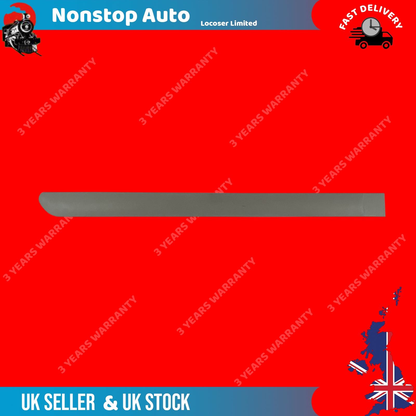 REAR DOOR MOULDING PANEL TRIM STRAP RIGHT PAINTABLE FITS PEUGEOT 307 8546H8