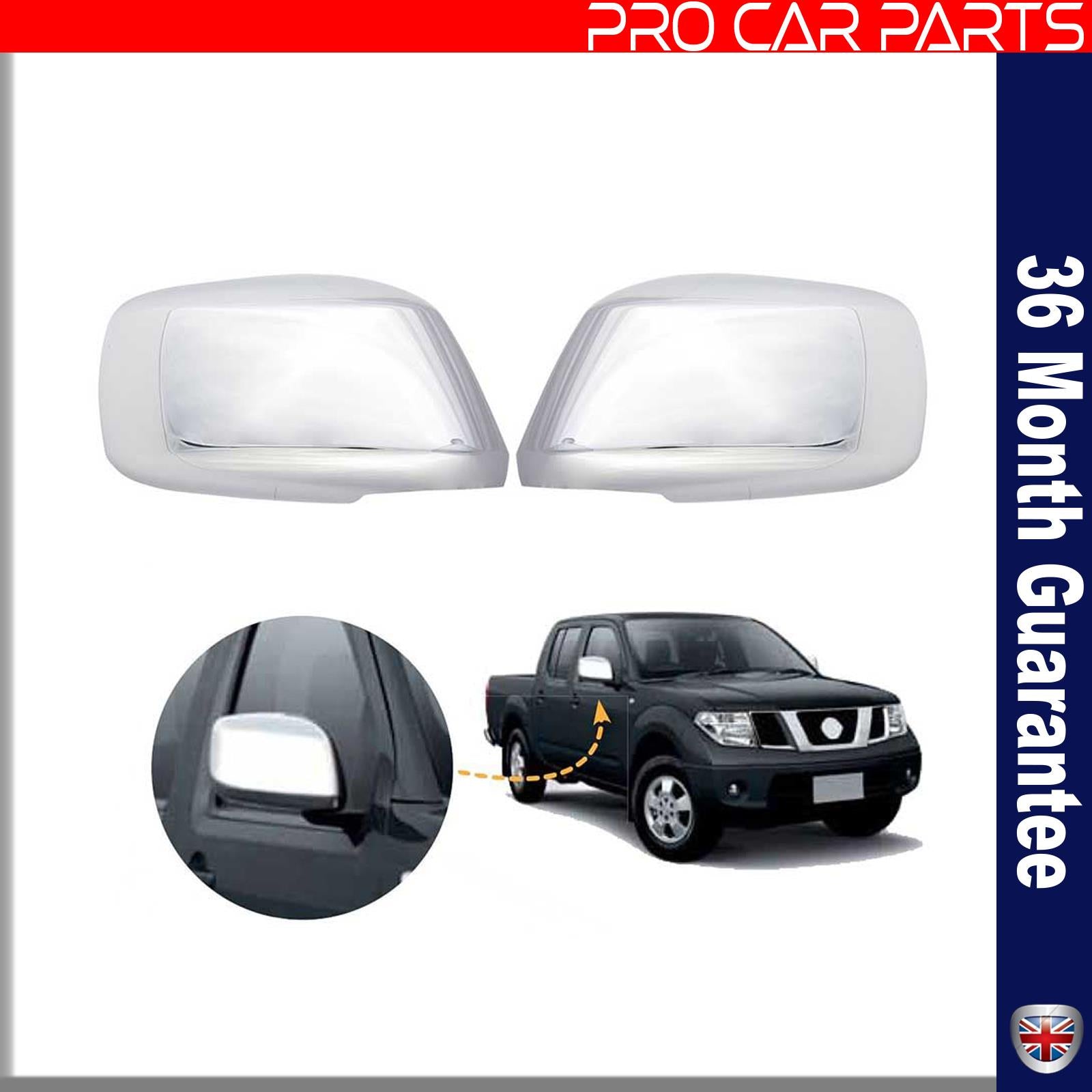 NISSAN Navara 06-09 wing mirror cover cap chrome / left&right