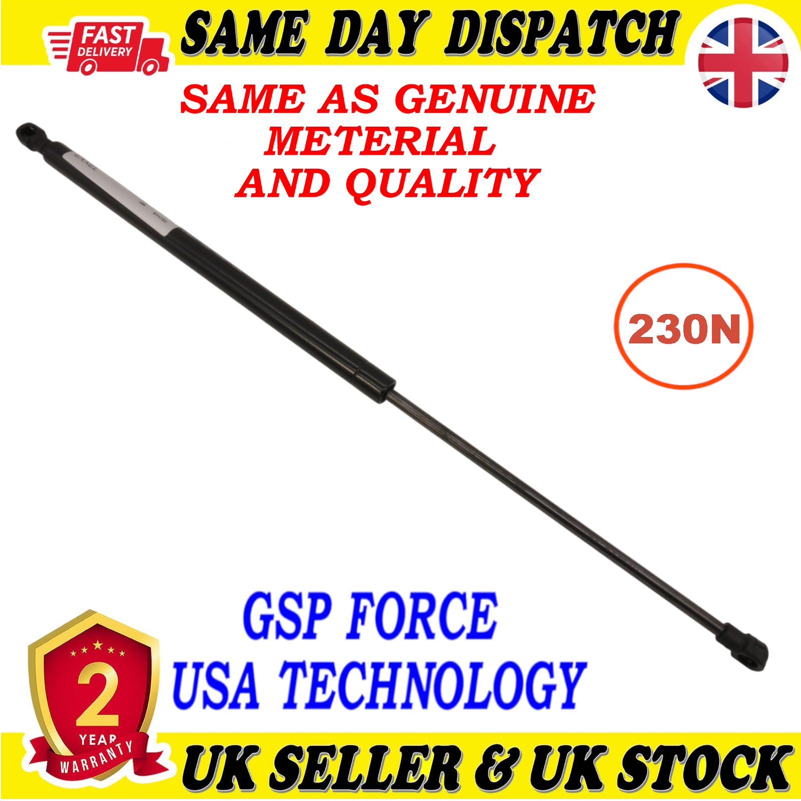 TAILGATE BOOT GAS STRUTS 230 Newton FOR ALPINA B3 BMW 3 PEUGEOT 607 1038453