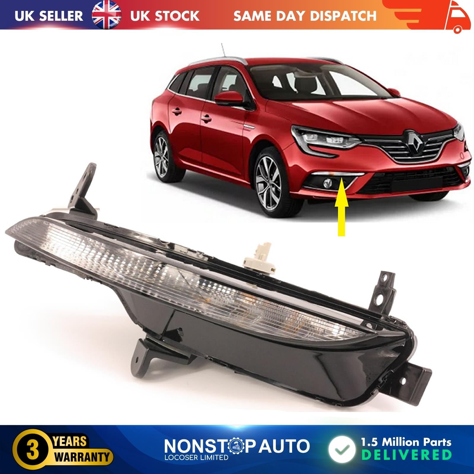FRONT BUMPER SIDE INDICATOR REPEATER LAMP RIGHT  FOR RENAULT MEGANE IV 261354958R
