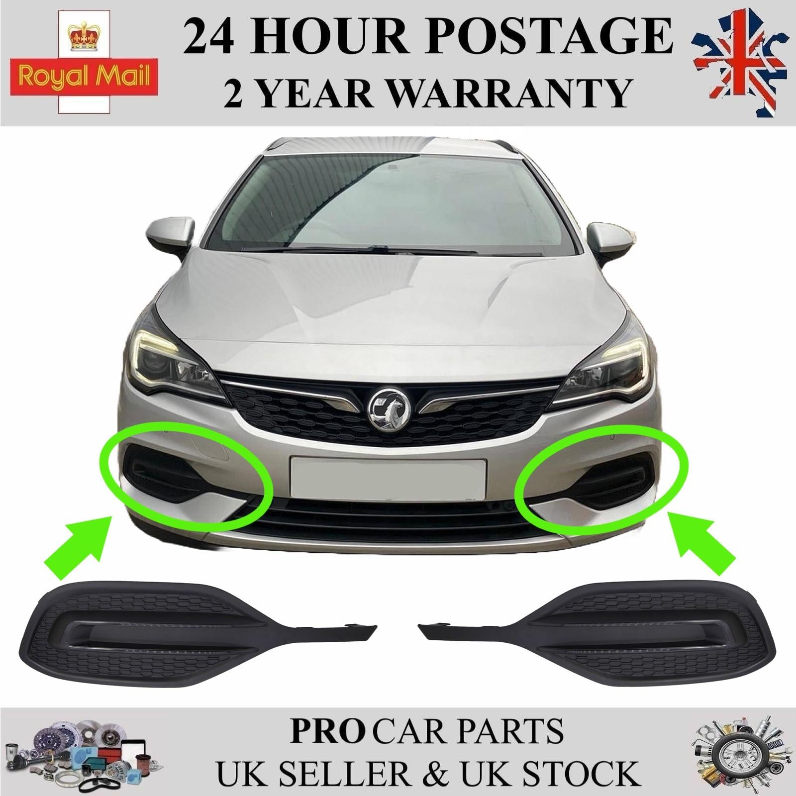 2X Fog Light Grill Front Left and Right For VAUXHALL Astra K 2019-2022 39163604 39163605