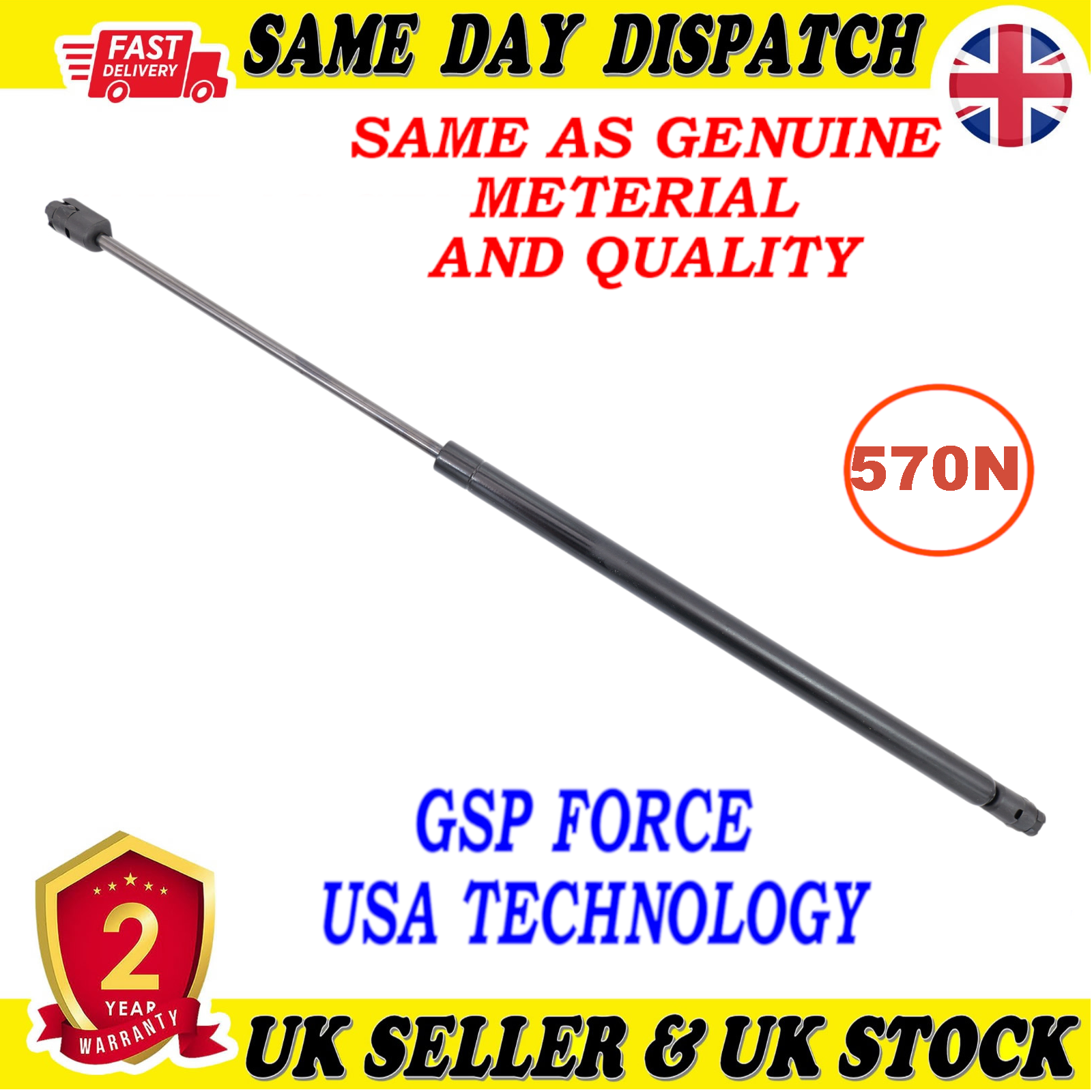 TAILGATE BOOT GAS STRUTS 570 Newton FOR VAUXHALL VECTRA C 13101335