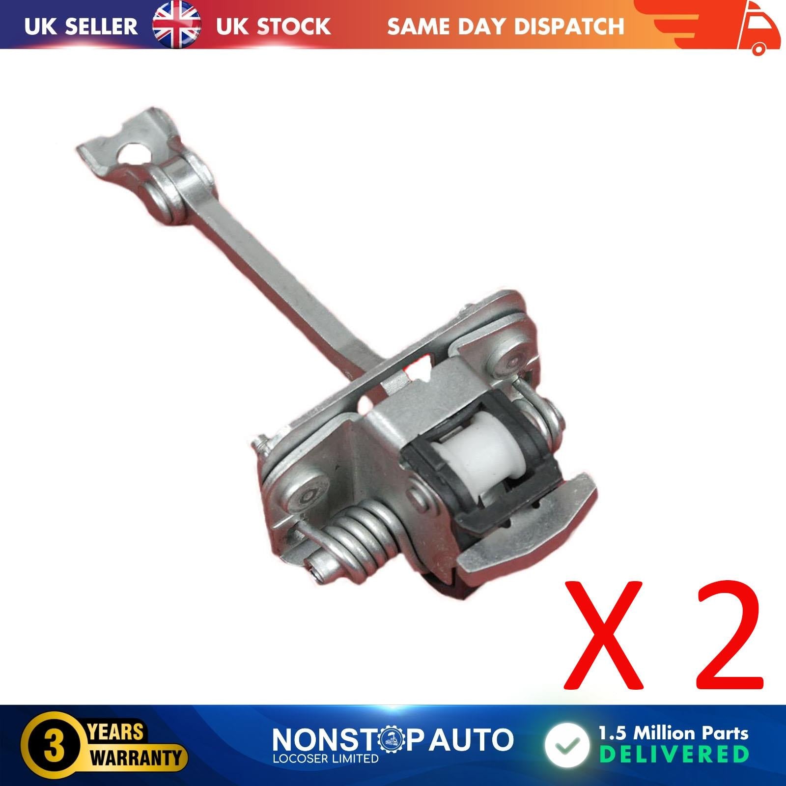 2 X Front Door Hinge Stop Check Strap Limitery Right and Left Side Fits CITROEN C3 II  9181Q4