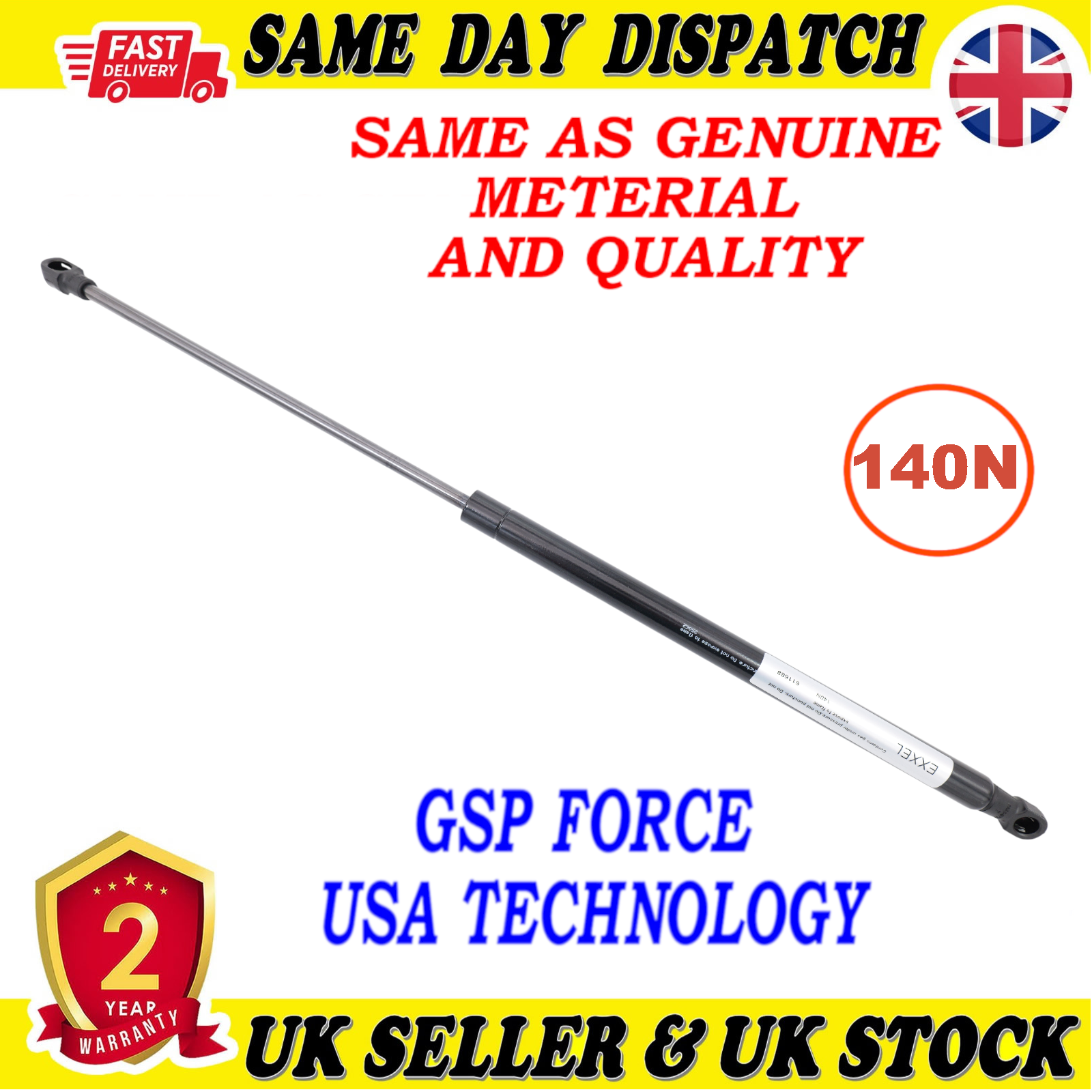 TAILGATE BOOT GAS STRUTS 140 Newton FOR CITROEN BERLINGO PEUGEOT PARTNER 8731R8