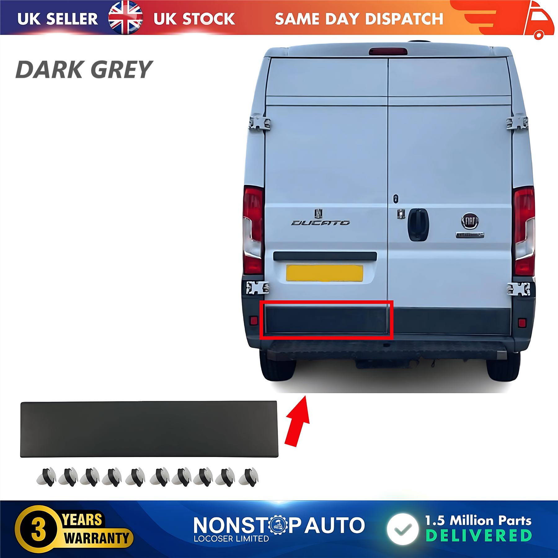 Door Moulding Panel Rear Left For CITROEN Relay PEUGEOT Boxer FIAT Ducato 2006 on 8546T4