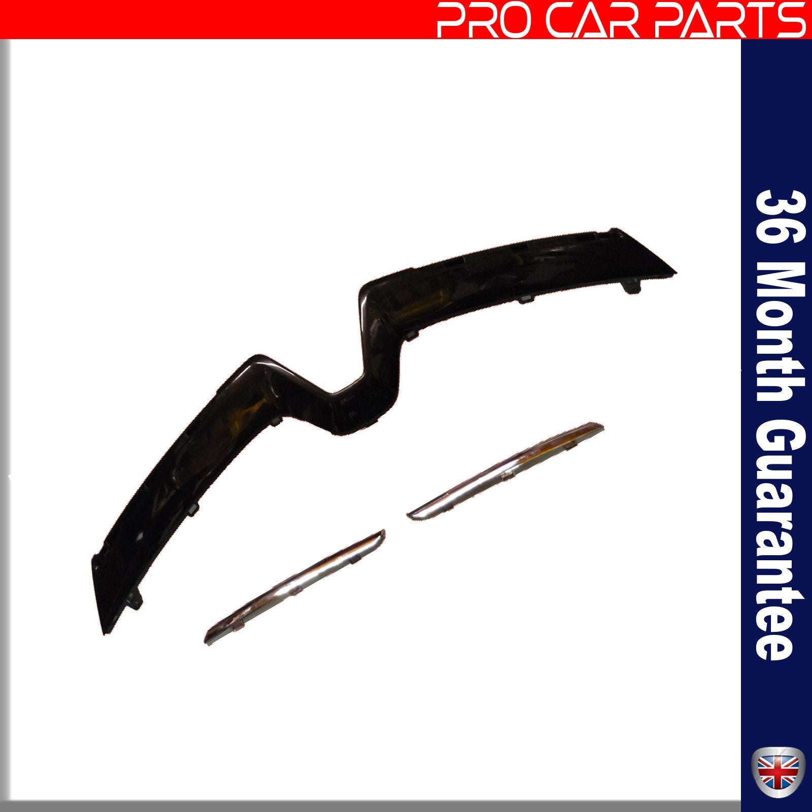 Front Bumper Grill Black and Chrome Panel For RENAULT Clio IV 620787878R