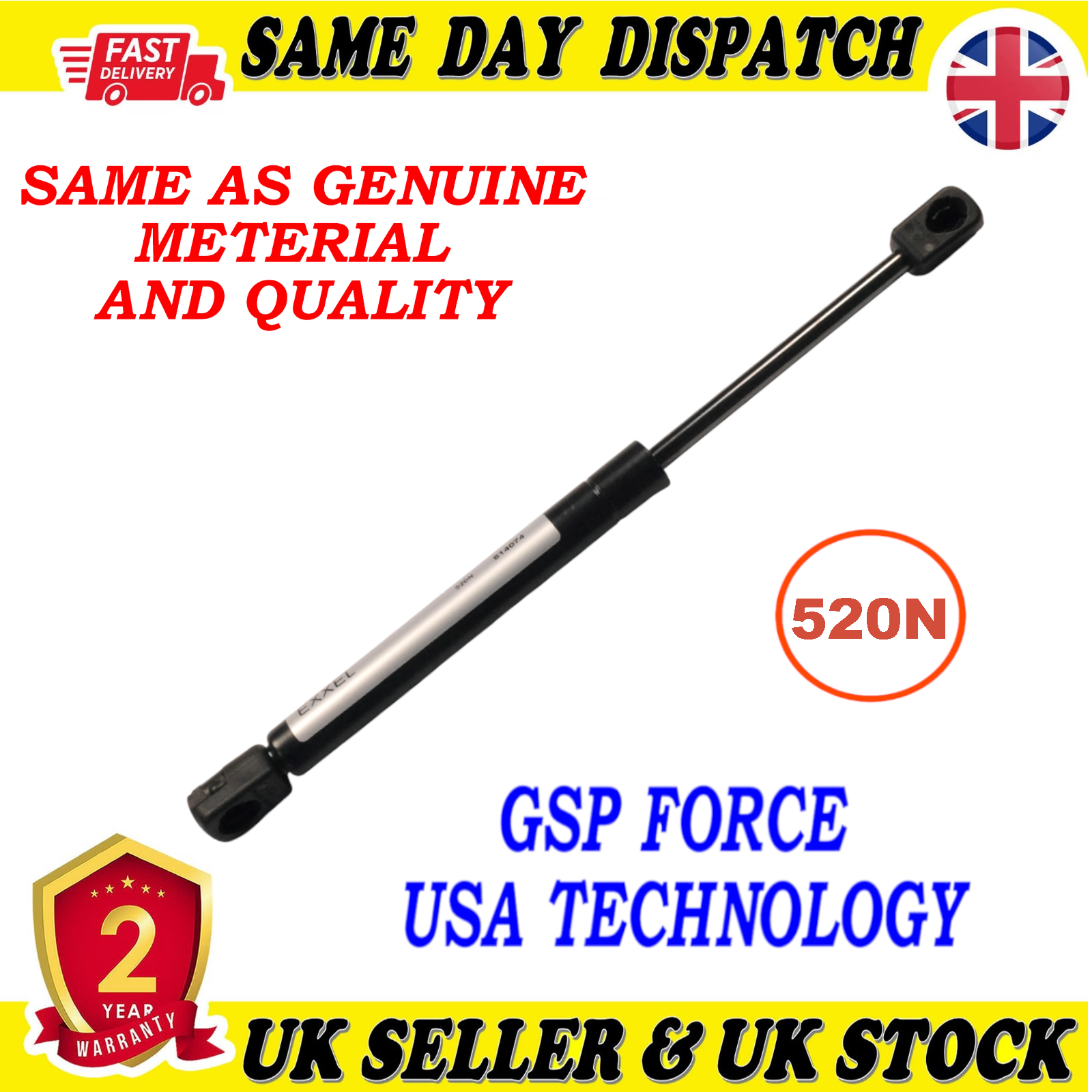 TAILGATE BOOT GAS STRUTS 520 Newton FOR AUDI A8 D4  4H0823359A