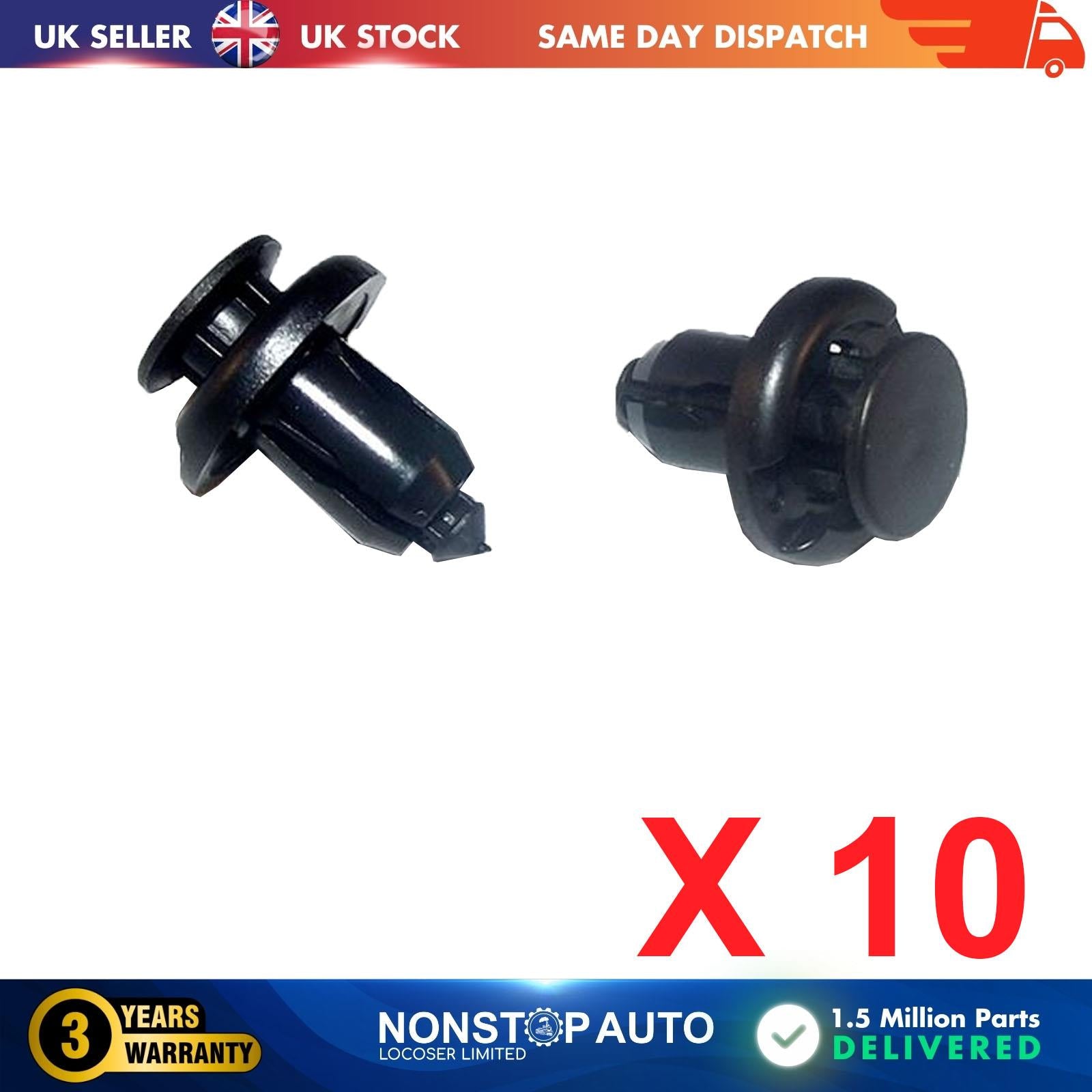 10 X FOR HONDA Bumper Front Grill Wheelarch Panel Trim Clips 90667-S0D-003ZC