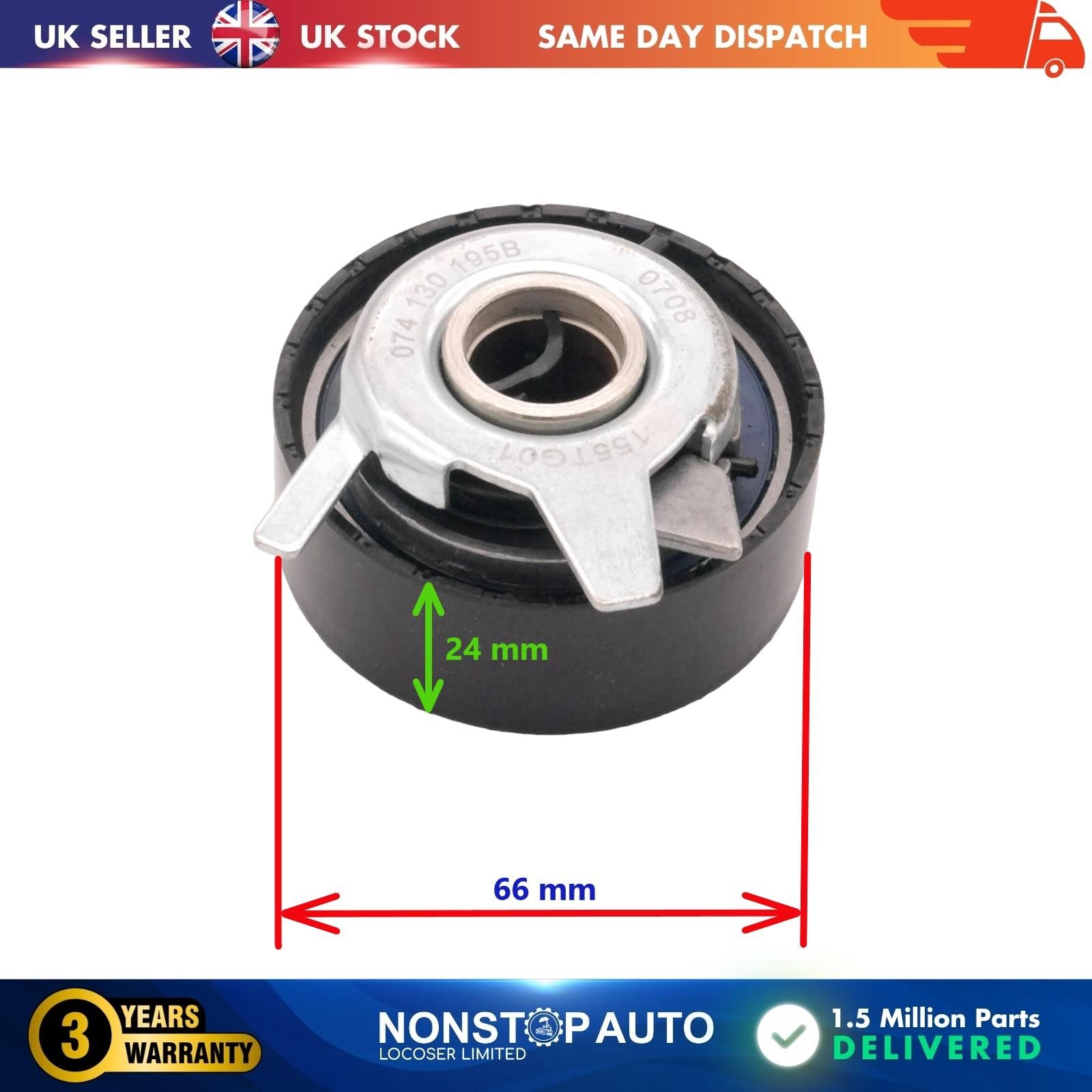 Fan Belt Tensioner Pulley V Ribbed Belt Idler For VW LT Transporter T4 VOLVO S70 S80 I V70 I II 850 074130195B
