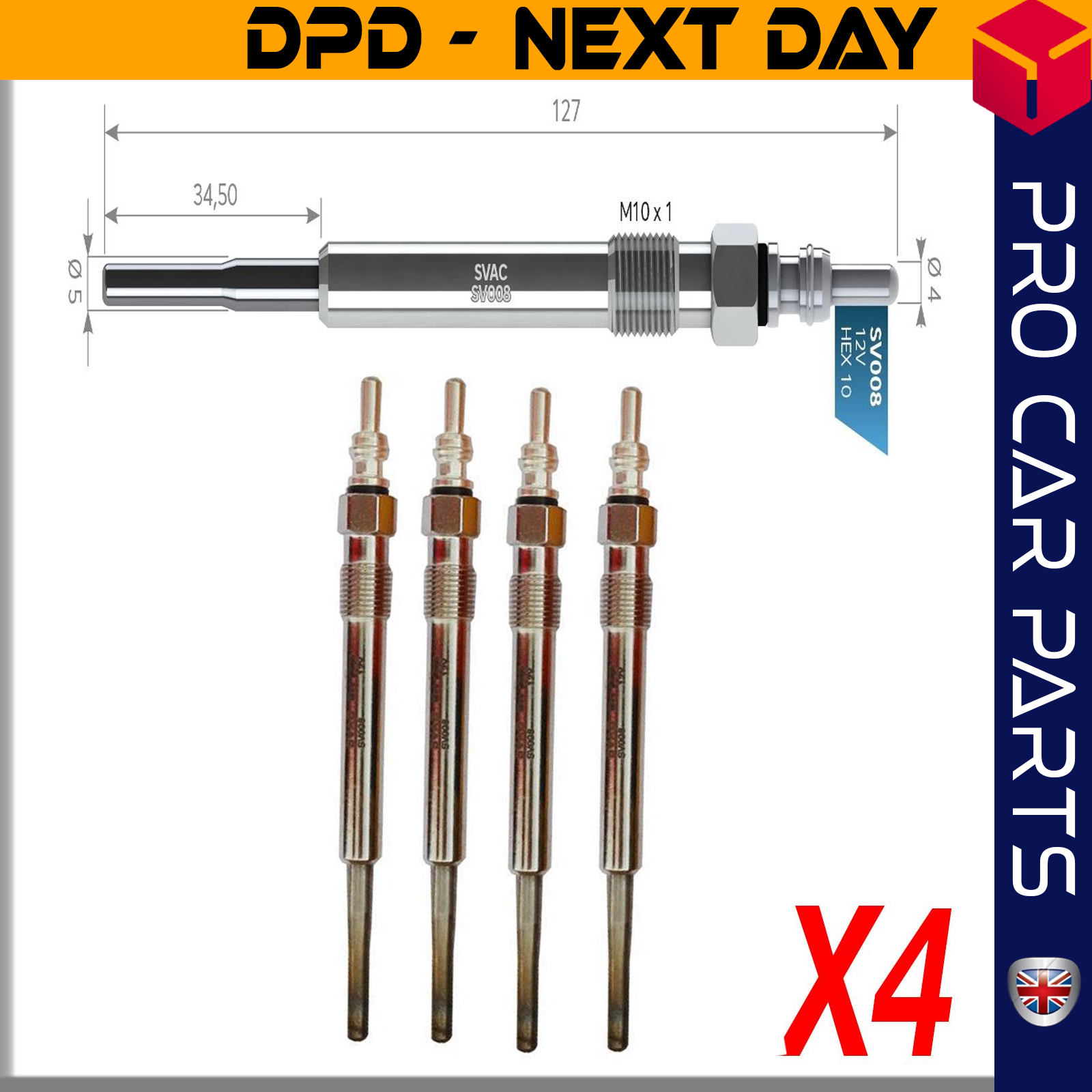 4 X AUDI A4-A6-A8 ALLROAD 2.5 TDI / 2.7 TDI / 3.0 TDI / SKODA SUPRB 2.5 TDI / VW PASSAT 2.5 TDI Glow Plug