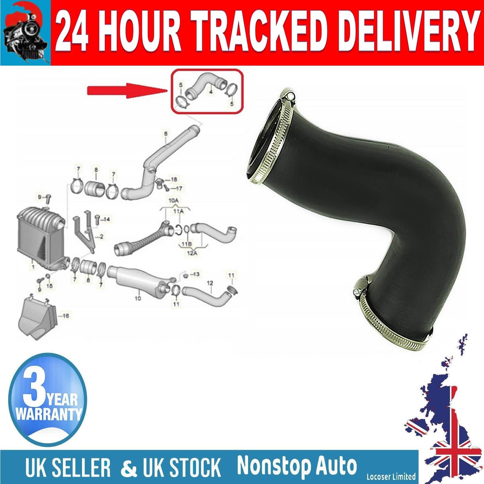 TURBO INTERCOOLER HOSE PIPE FOR AUDI A3 SEAT LEON TOLEDO II SKODA OCTAVIA VW BORA GOLF IV 1J0145838E