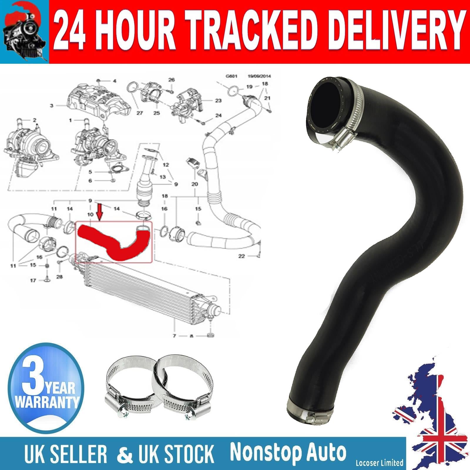 TURBO INTERCOOLER  HOSE PIPE  FOR VAUXHALL â€“ OPEL CORSA  1.3 CDTI  835223