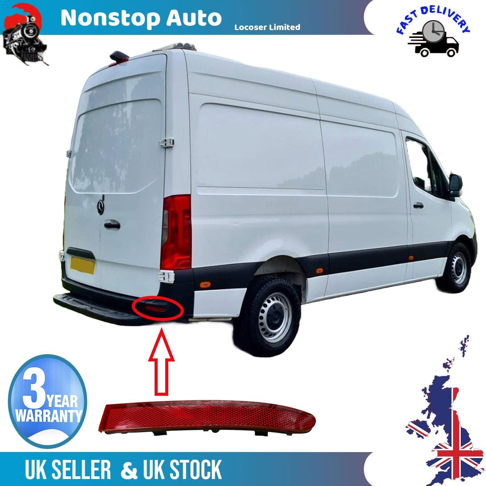 Rear Bumper Reflector Lens Right For MERCEDES Sprinter 3-t 3,5-t 4-t 5-t