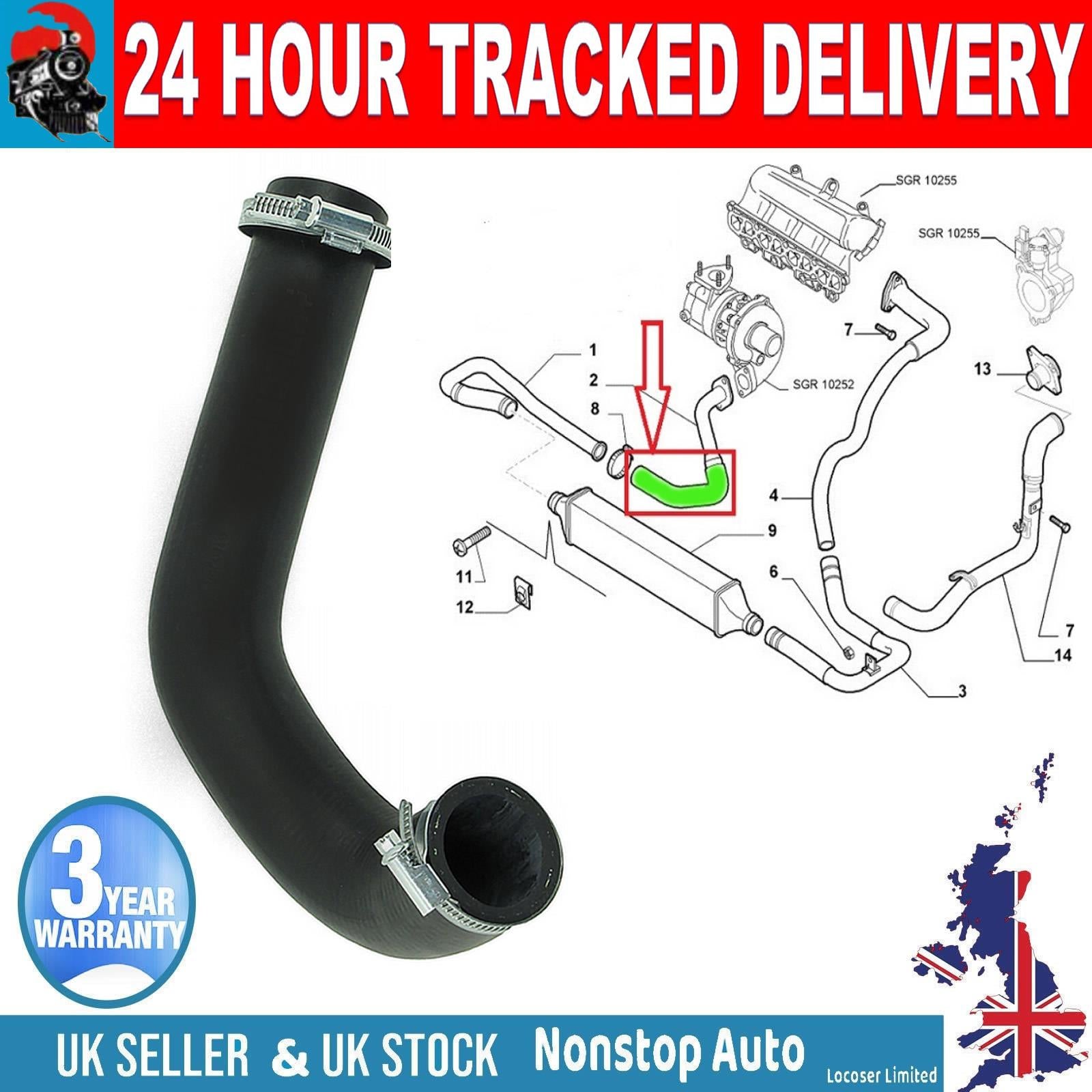 TURBO INTERCOOLER HOSE PIPE FOR ALFA ROMEO Mito FIAT Grande Punto For 1.3 Mjet   55703072