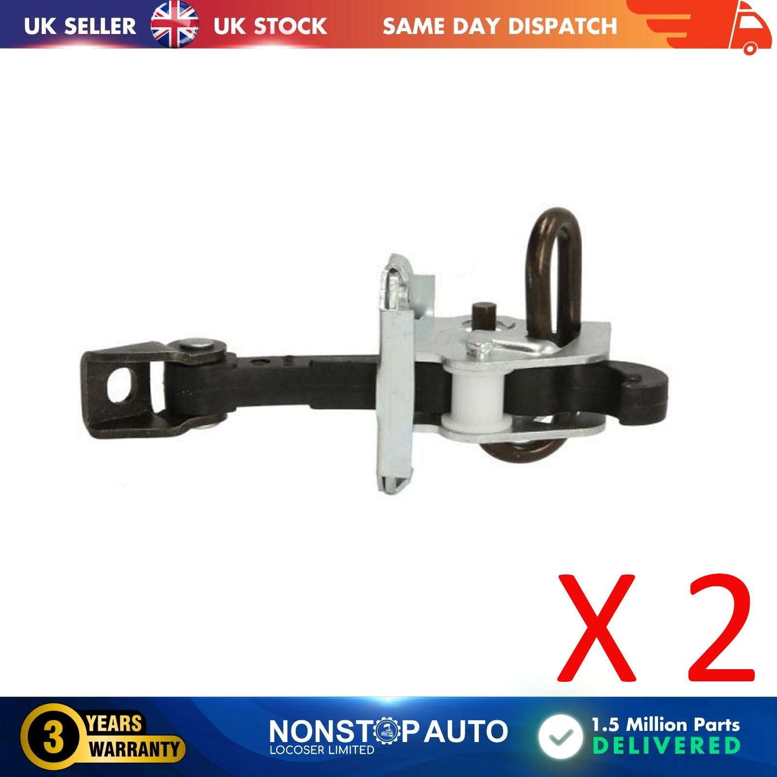 2 X Front Door Hinge Stop Check Strap Limitery Right and Left Side Fits BMW 3 Cabrio Coupe E46  51218204173