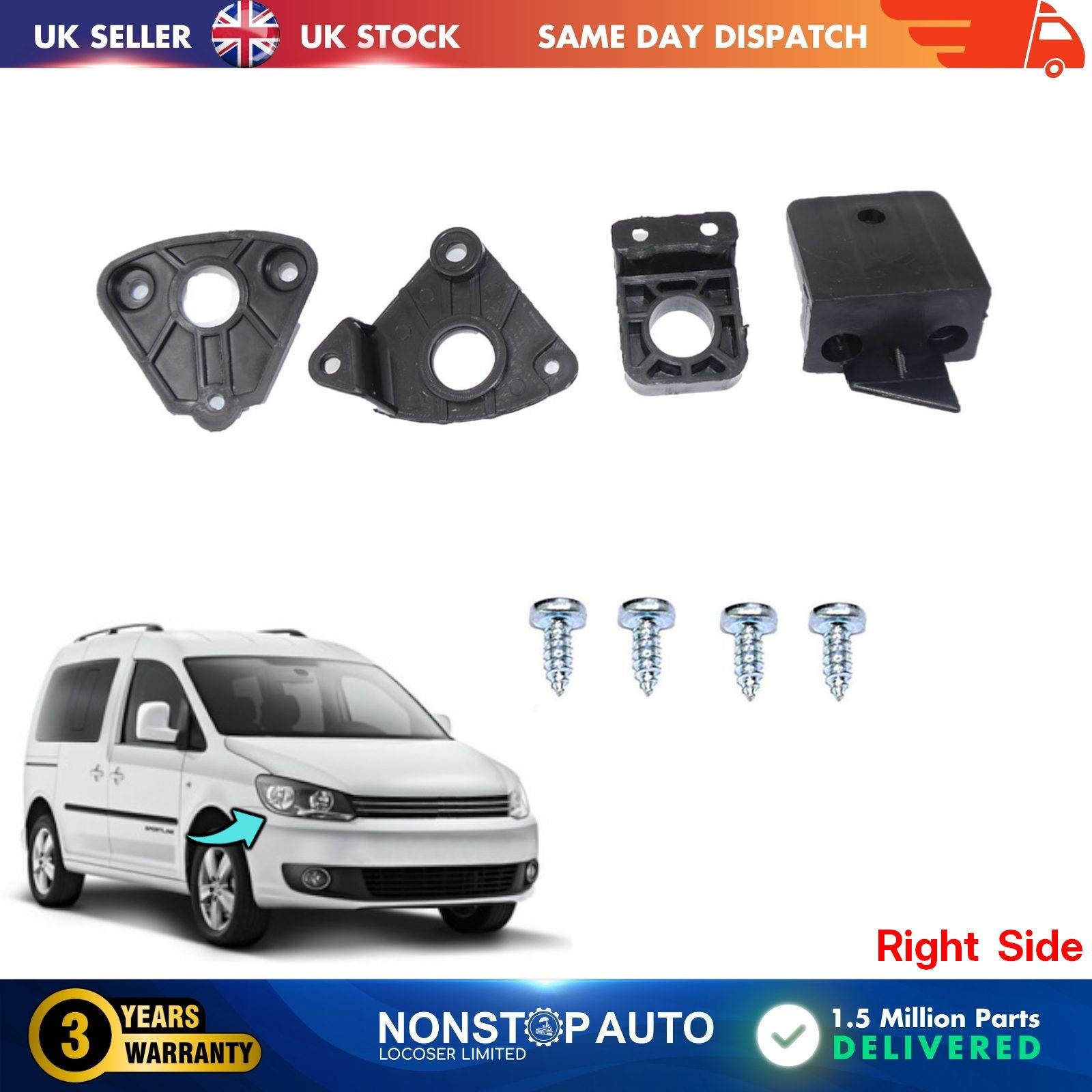 FOR VW Touran Caddy Trendline Headlight Repair Kit Bracket Clips Holder Right Side