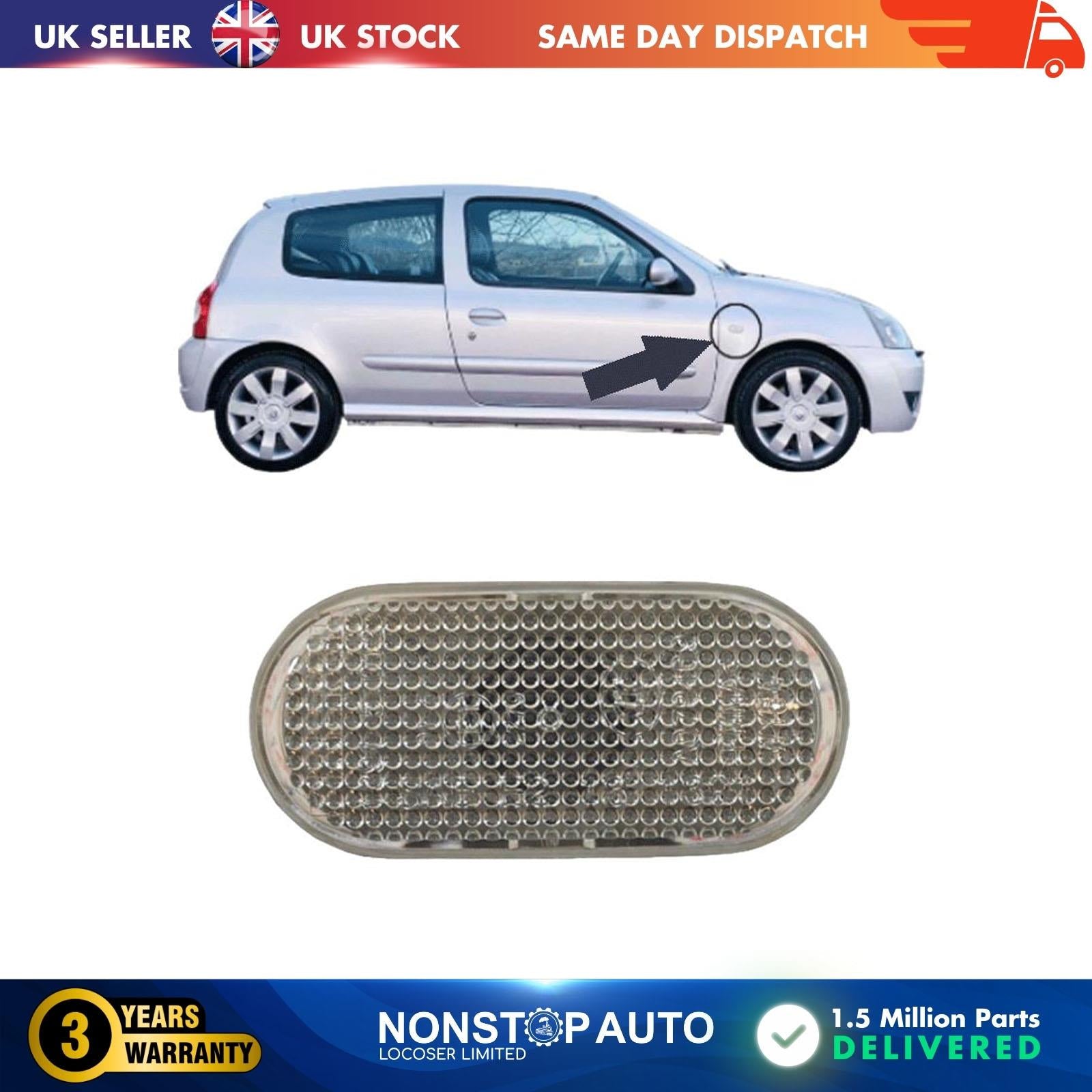 Side indicator Repeater Lens Light Fits RENAULT Clio Espace III Kangoo