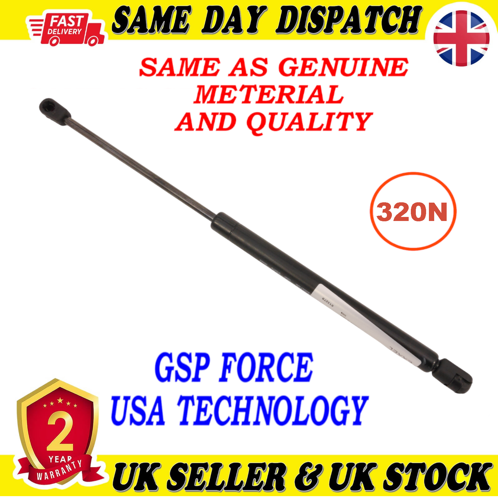TAILGATE BOOT GAS STRUTS 320 Newton FOR CHEVROLET CAPTIVA VAUXHALL ANTARA 4808912