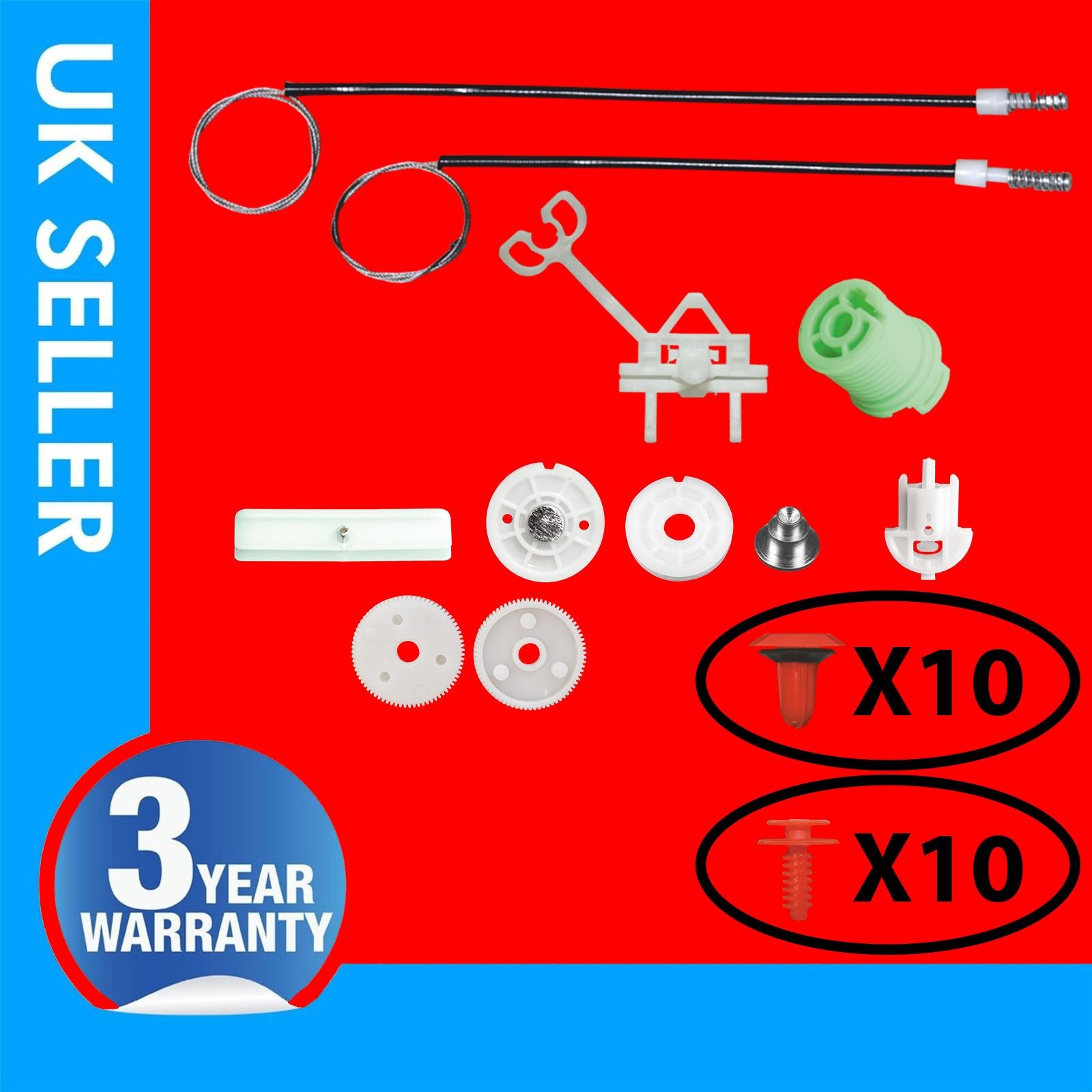 FIAT PUNTO WINDOW REGULATOR REPAIR KIT REAR LEFT HAND SIDE