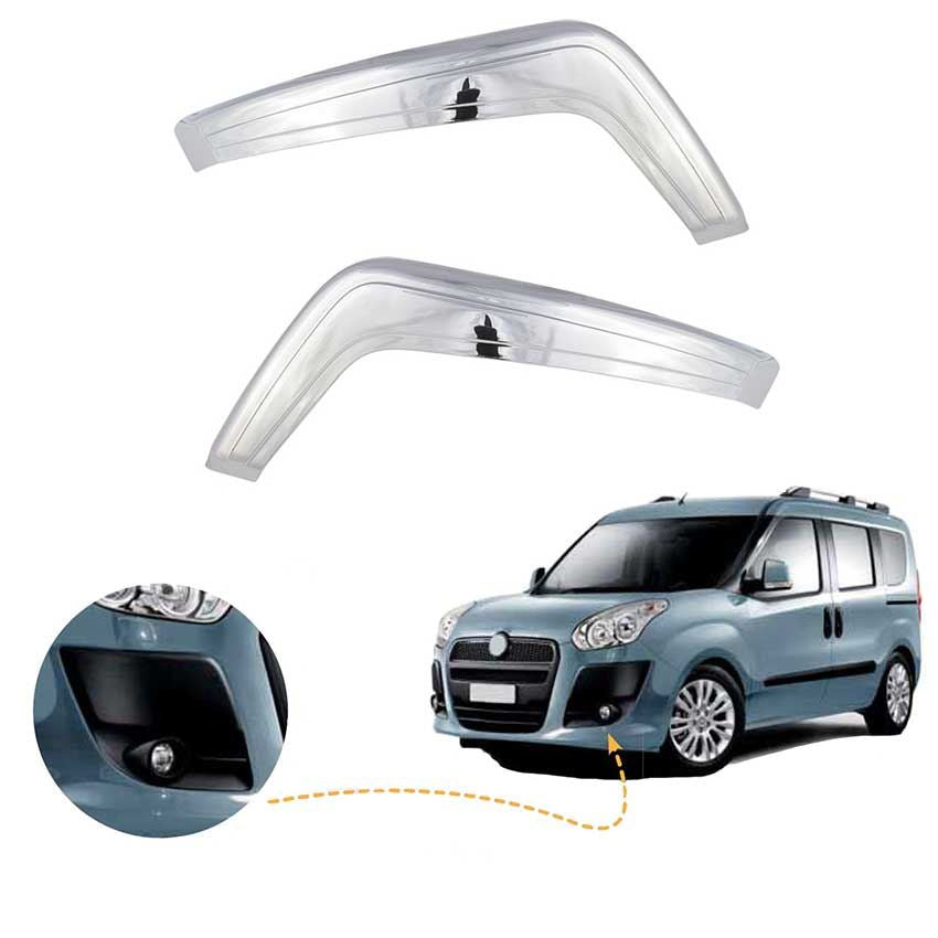 FIAT Doblo headlight grill bumper cover chrome / left&right