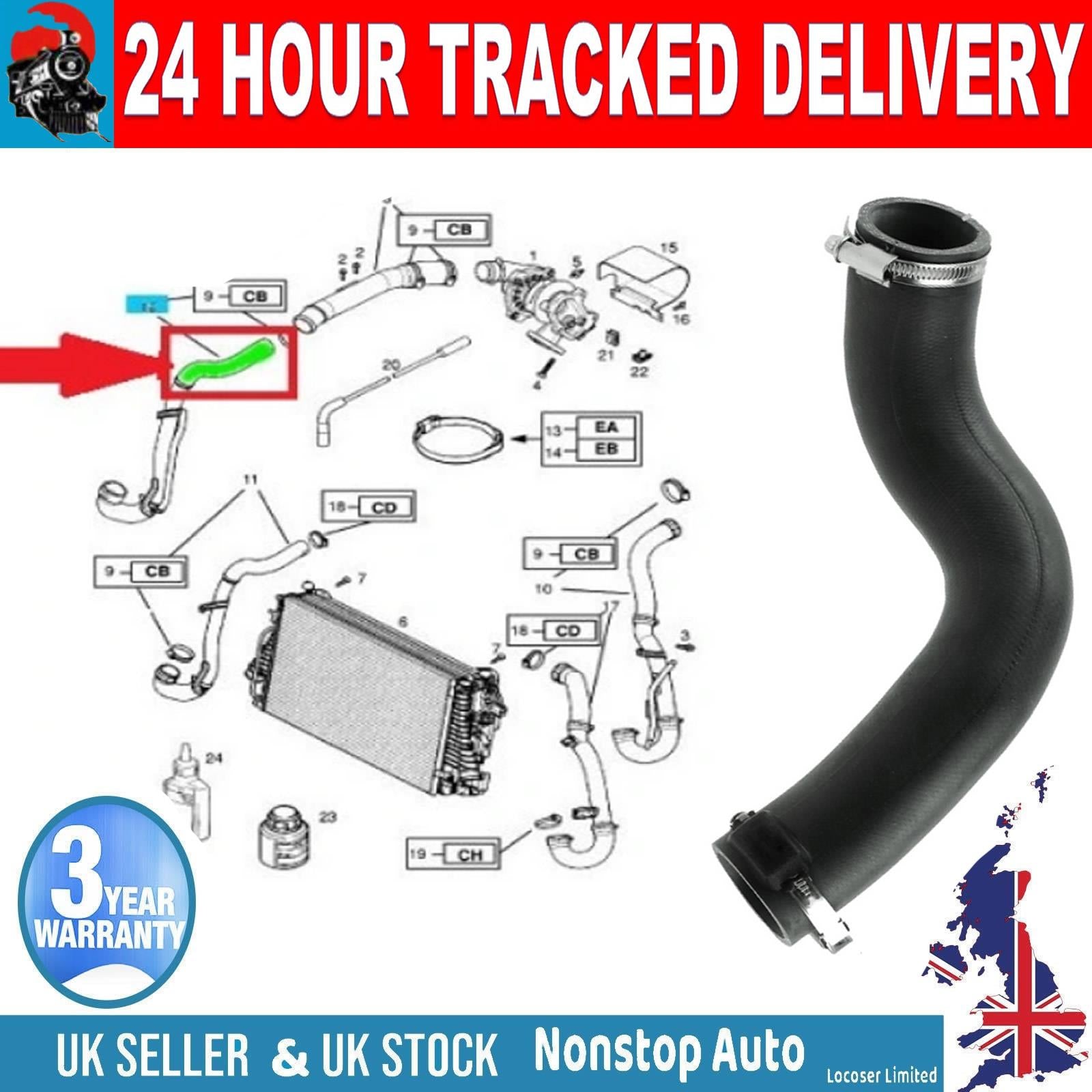 TURBO INTERCOOLER  HOSE PIPE FOR OPEL VAUXHALL VECTRA C SIGNUM 2.0 DTI 5860812